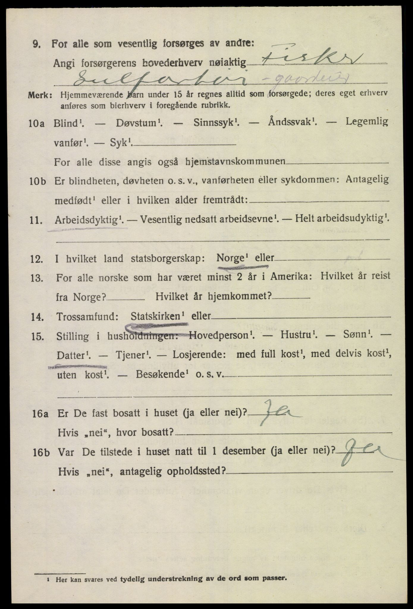 SAK, 1920 census for Sør-Audnedal, 1920, p. 4178