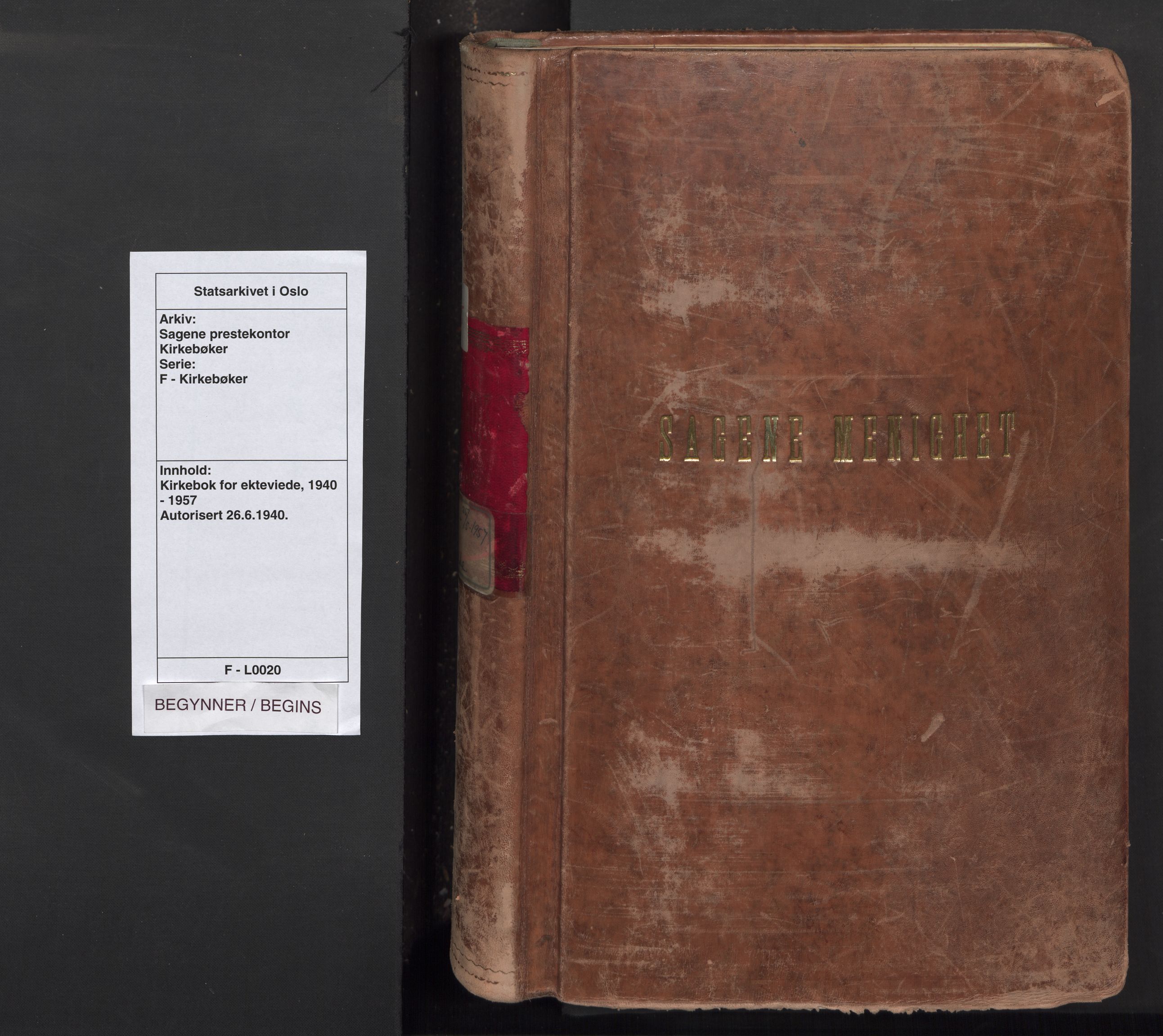 Sagene prestekontor Kirkebøker, SAO/A-10796/F/L0019: Parish register (official) no. 19, 1939-1954