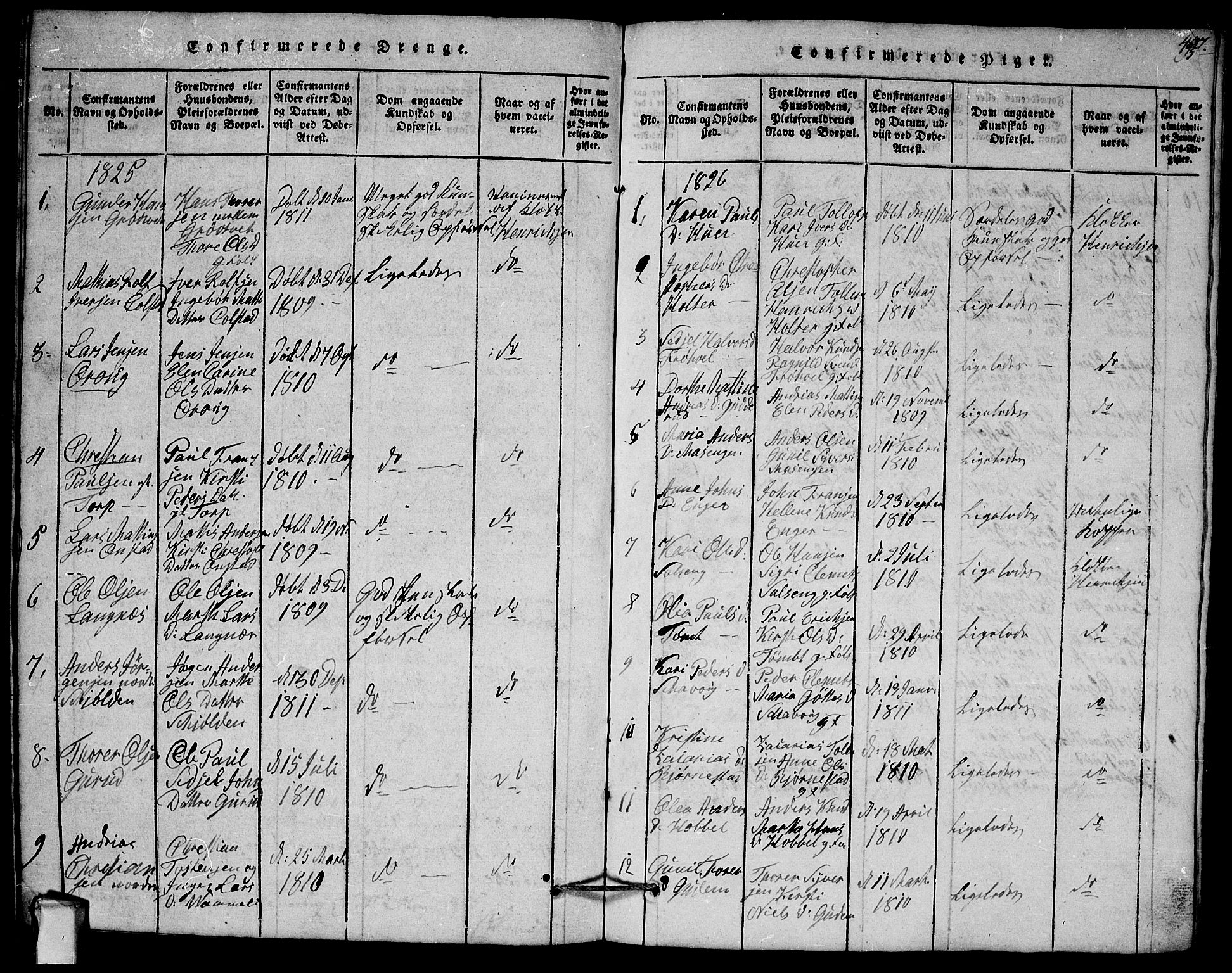 Askim prestekontor Kirkebøker, AV/SAO-A-10900/G/Ga/L0001: Parish register (copy) no. 1, 1817-1846, p. 494-495