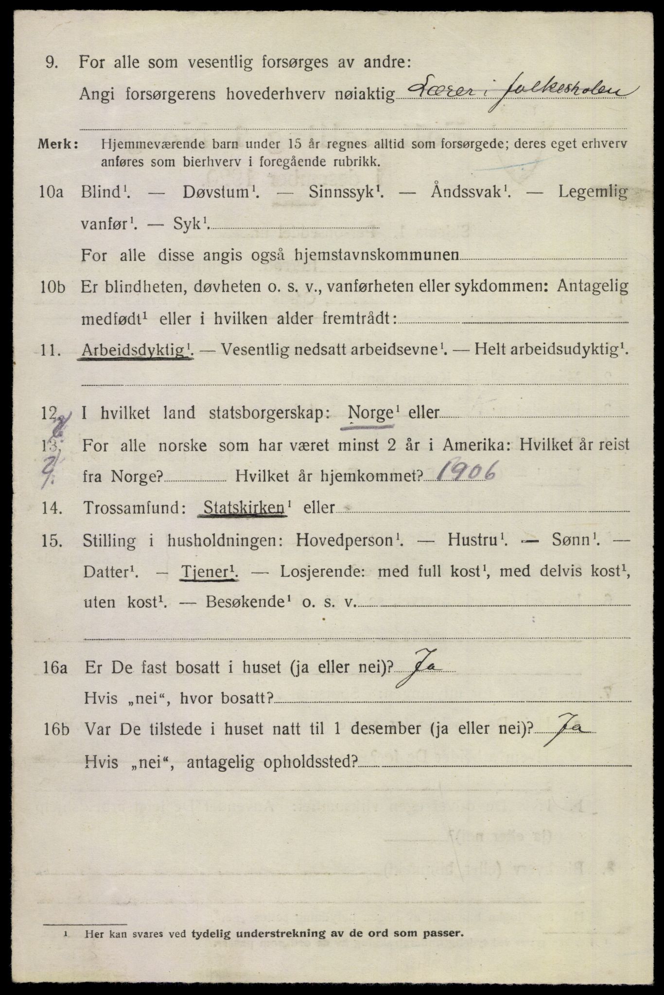 SAKO, 1920 census for Sem, 1920, p. 5270