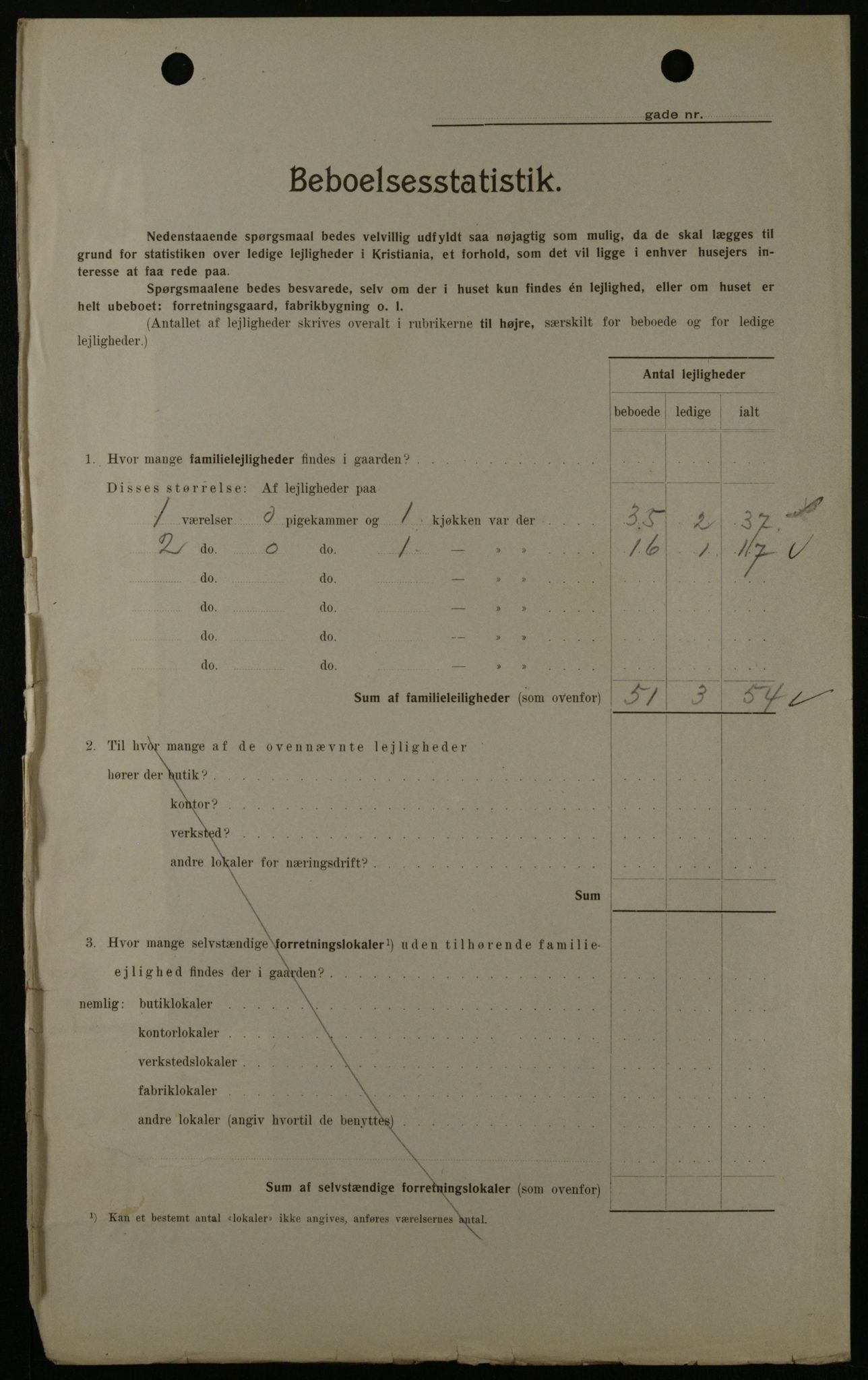 OBA, Municipal Census 1908 for Kristiania, 1908, p. 2000