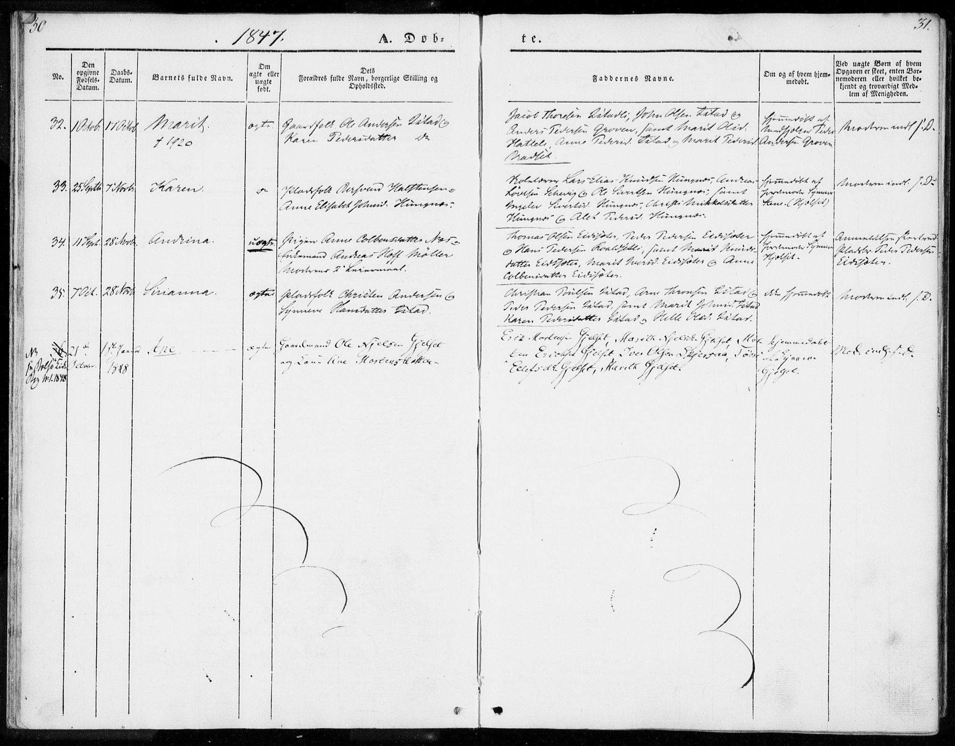 Ministerialprotokoller, klokkerbøker og fødselsregistre - Møre og Romsdal, AV/SAT-A-1454/557/L0680: Parish register (official) no. 557A02, 1843-1869, p. 30-31