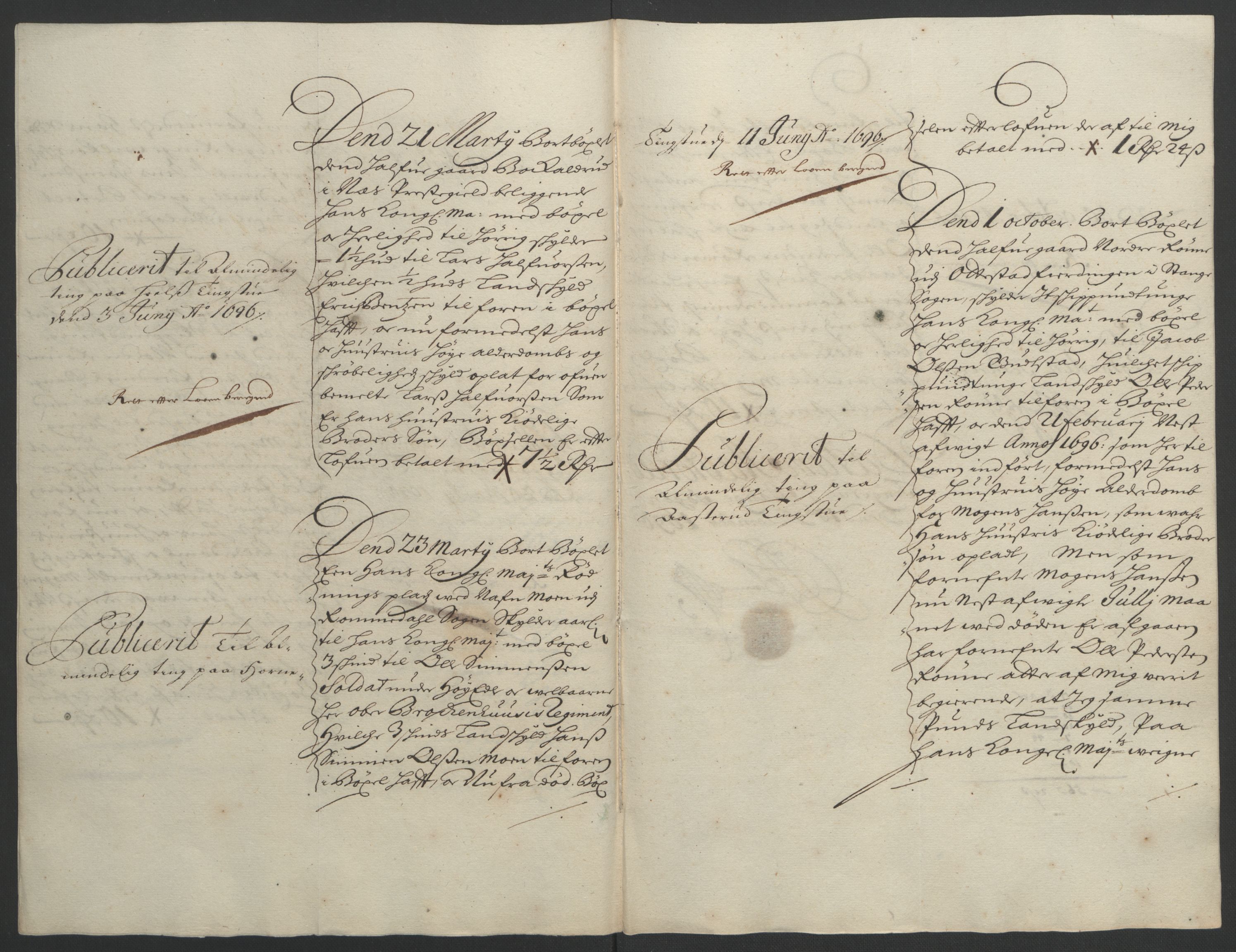 Rentekammeret inntil 1814, Reviderte regnskaper, Fogderegnskap, RA/EA-4092/R16/L1036: Fogderegnskap Hedmark, 1695-1696, p. 323