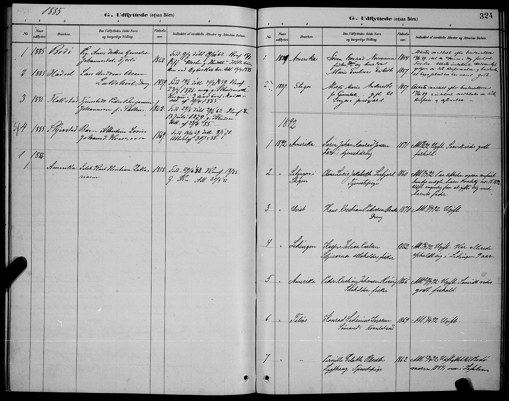 Ministerialprotokoller, klokkerbøker og fødselsregistre - Nordland, AV/SAT-A-1459/853/L0772: Parish register (official) no. 853A11, 1881-1900, p. 324