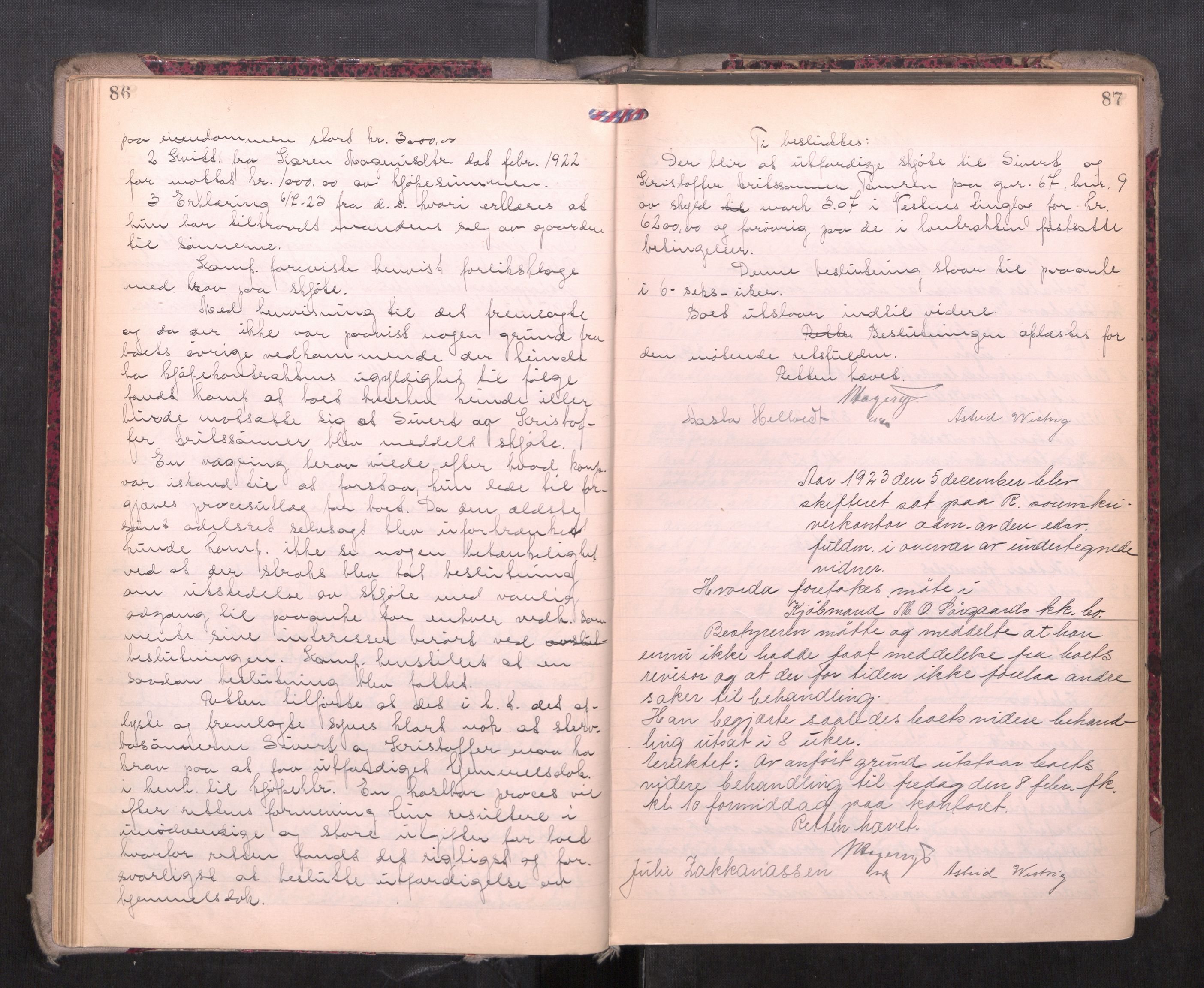 Romsdal sorenskriveri, AV/SAT-A-4149/1/3/3B/L0010: Skiftebehandlingsprotokoll, 1923-1925, p. 86-87