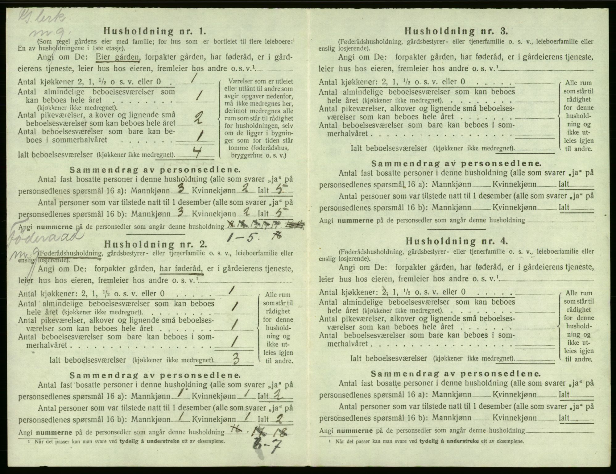 SAB, 1920 census for Granvin, 1920, p. 27