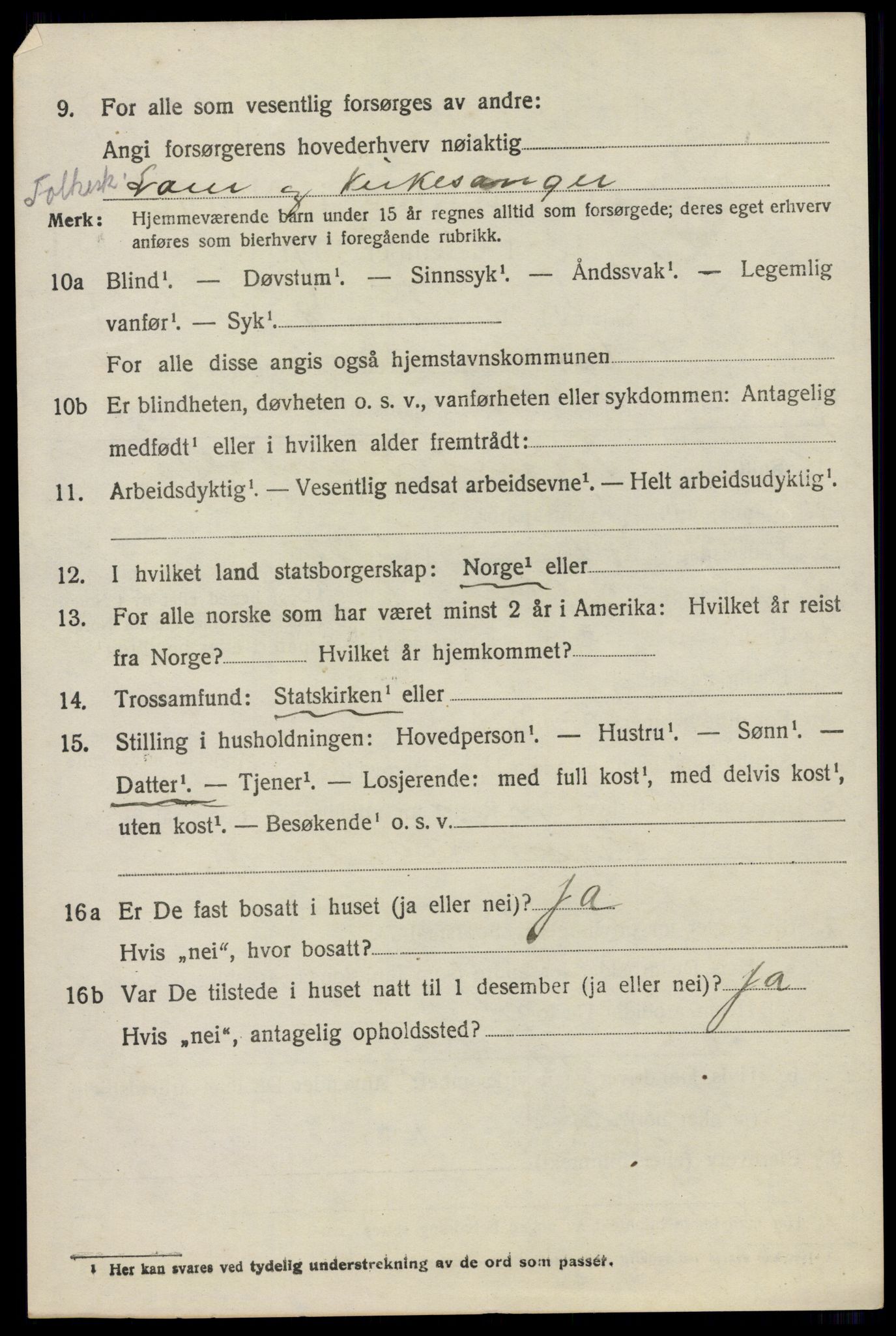 SAO, 1920 census for Vestby, 1920, p. 5268