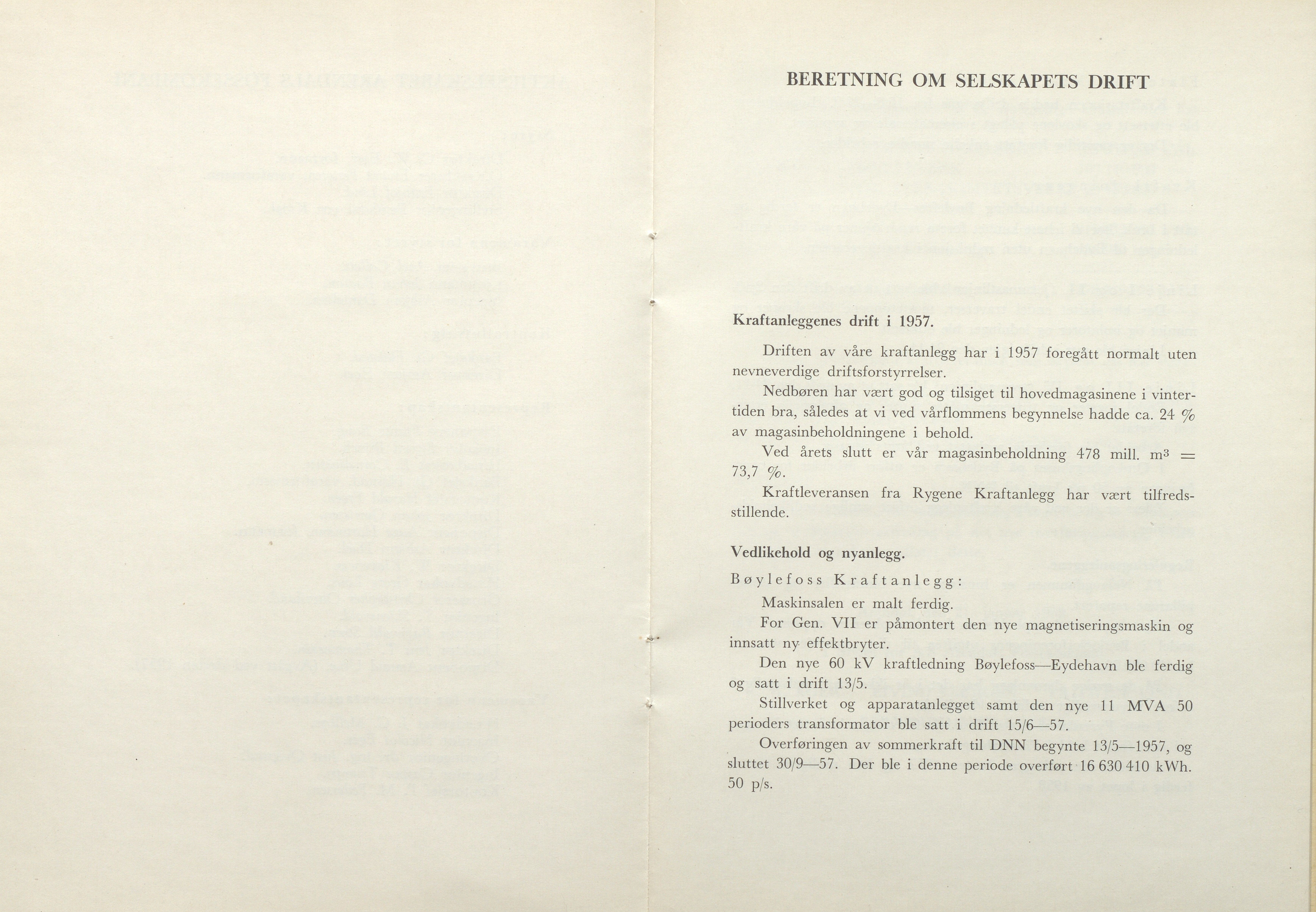 Arendals Fossekompani, AAKS/PA-2413/X/X01/L0001/0012: Beretninger, regnskap, balansekonto, gevinst- og tapskonto / Beretning, regnskap 1945 - 1962, 1945-1962, p. 75