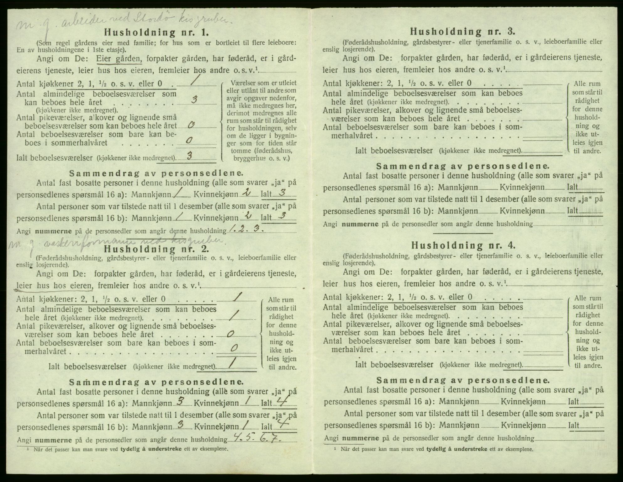 SAB, 1920 census for Stord, 1920, p. 1115