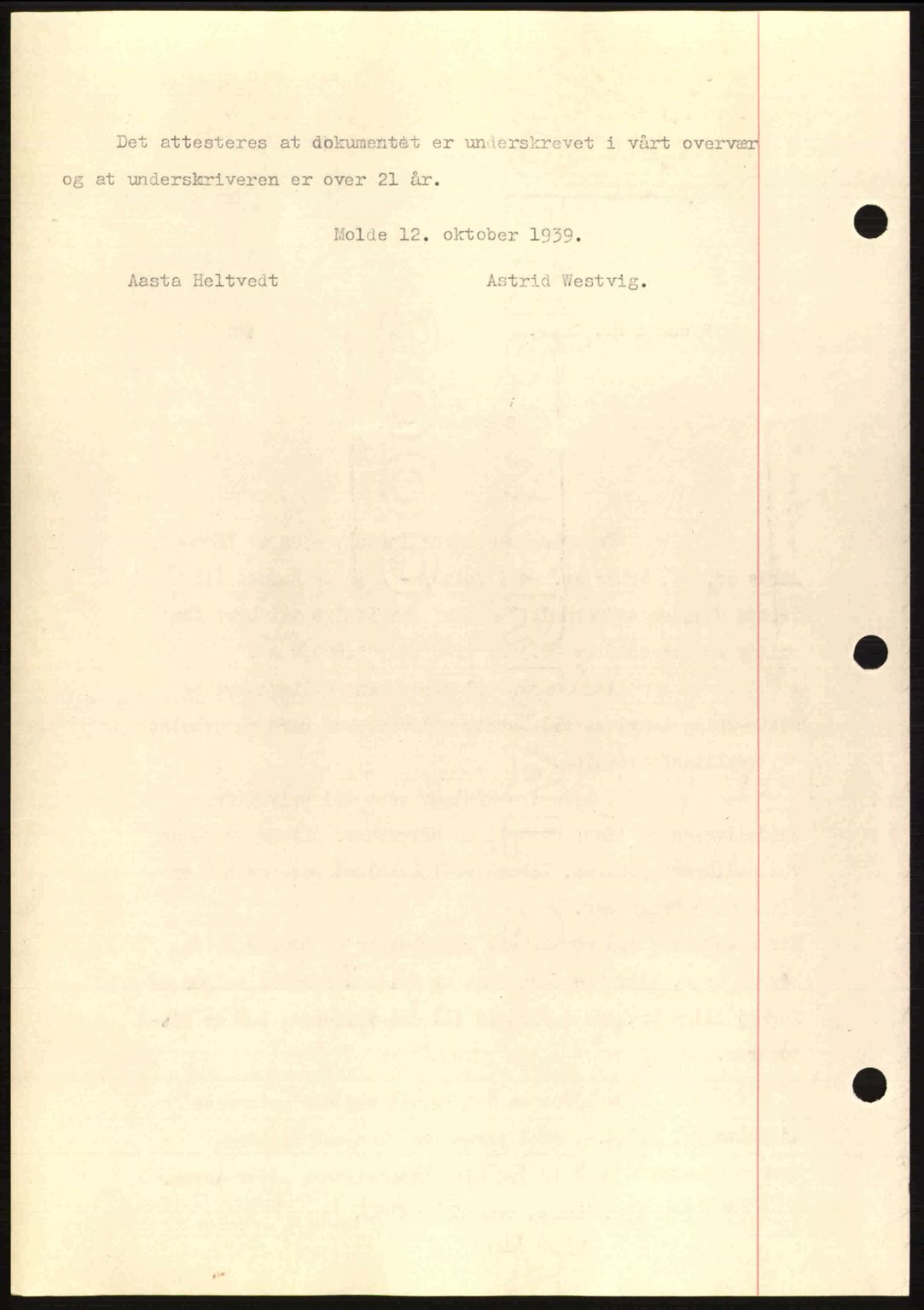 Romsdal sorenskriveri, AV/SAT-A-4149/1/2/2C: Mortgage book no. A7, 1939-1939, Diary no: : 2120/1939