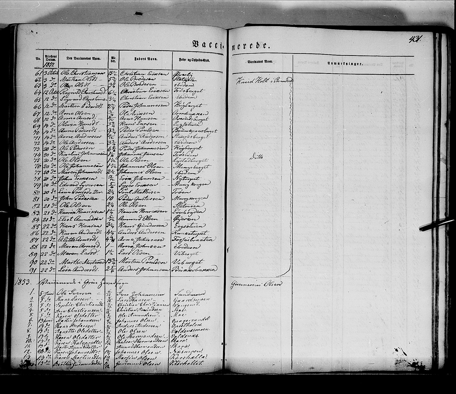 Grue prestekontor, AV/SAH-PREST-036/H/Ha/Haa/L0008: Parish register (official) no. 8, 1847-1858, p. 431