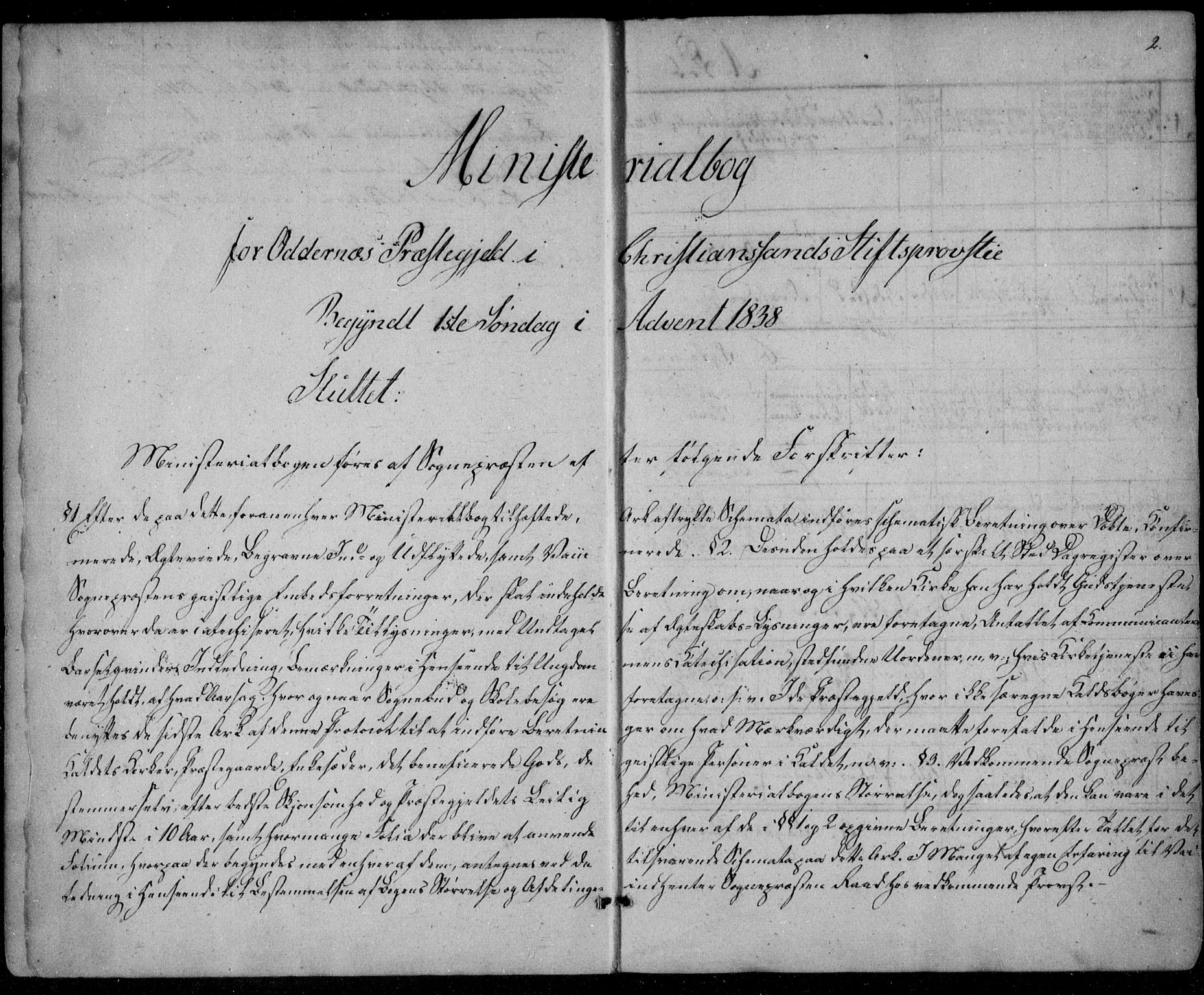 Oddernes sokneprestkontor, AV/SAK-1111-0033/F/Fa/Faa/L0006: Parish register (official) no. A 6, 1838-1851, p. 2