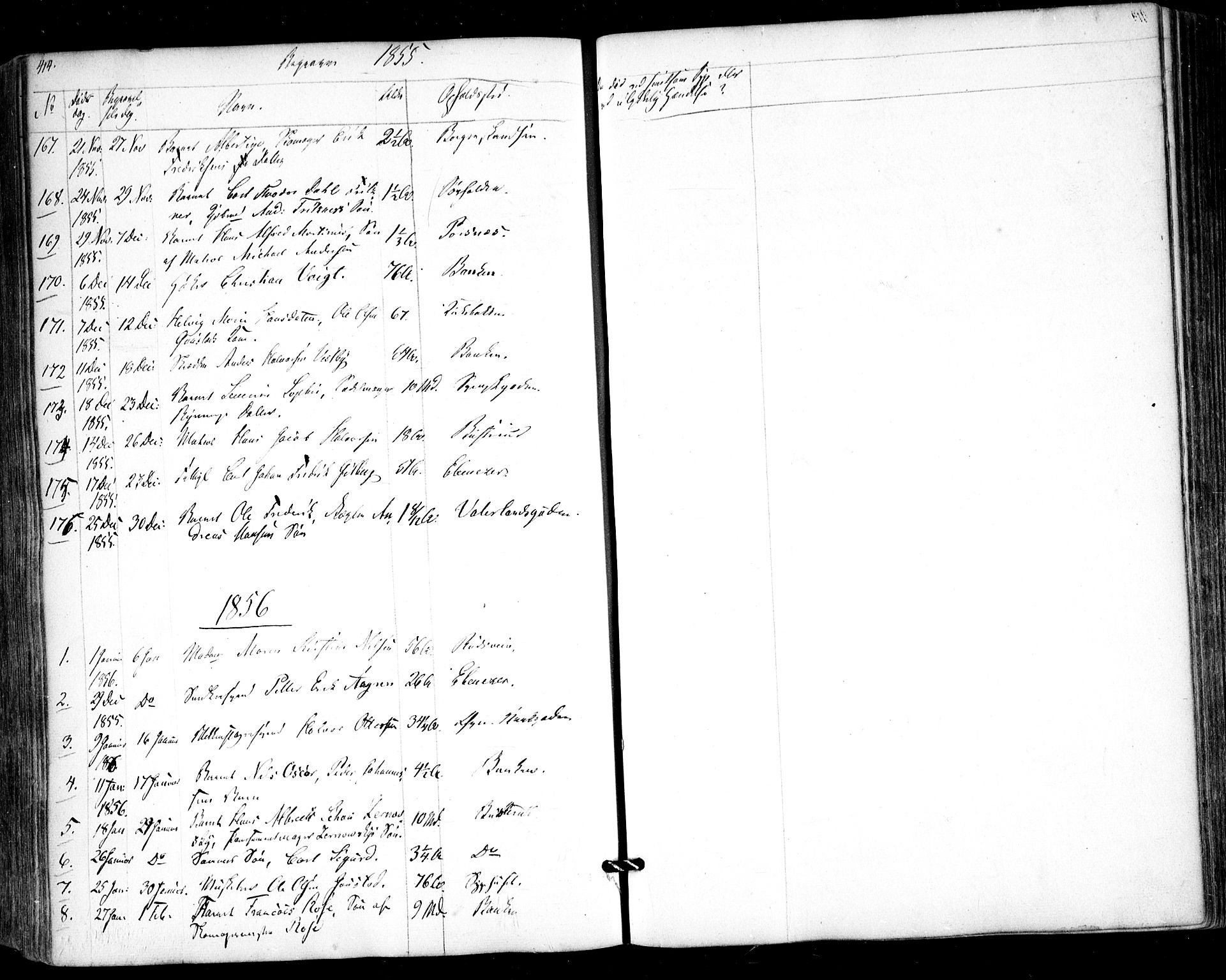 Halden prestekontor Kirkebøker, AV/SAO-A-10909/F/Fa/L0006: Parish register (official) no. I 6, 1845-1856, p. 414