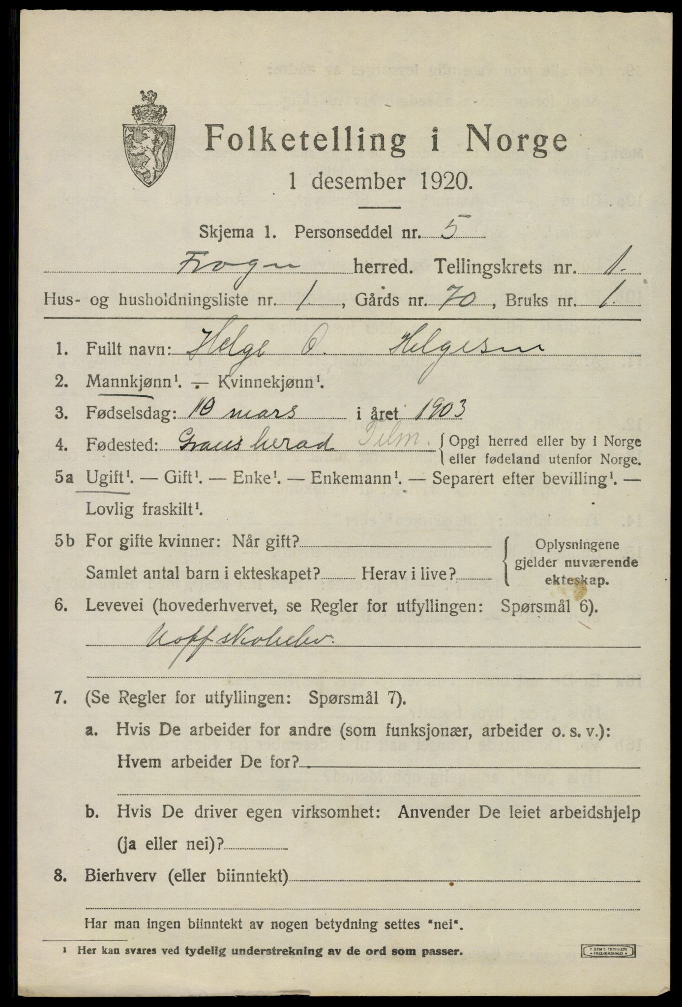 SAO, 1920 census for Frogn, 1920, p. 935