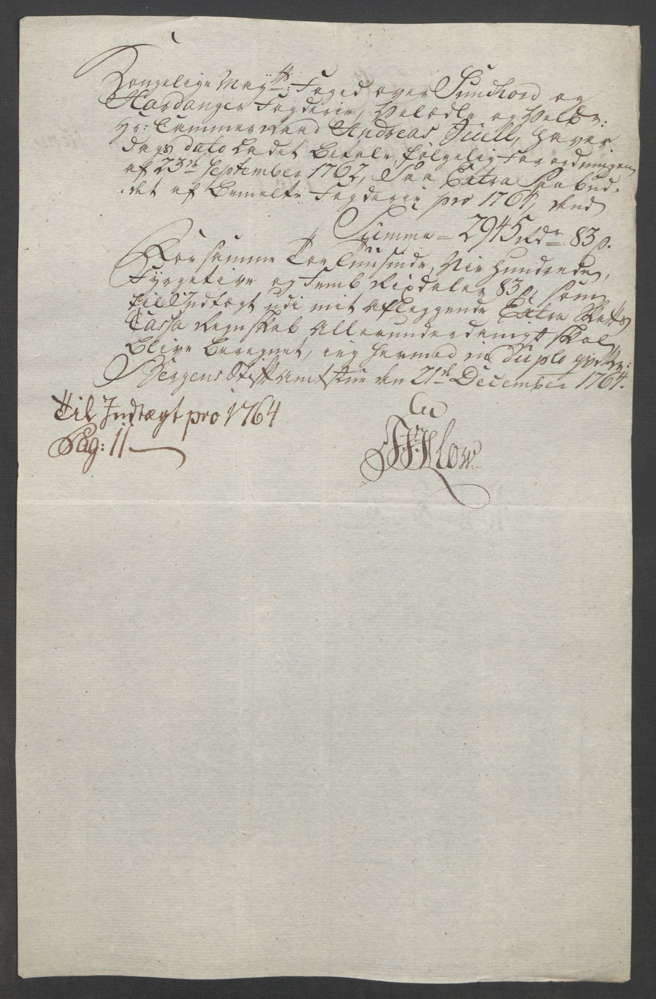 Rentekammeret inntil 1814, Reviderte regnskaper, Fogderegnskap, AV/RA-EA-4092/R48/L3136: Ekstraskatten Sunnhordland og Hardanger, 1762-1772, p. 78