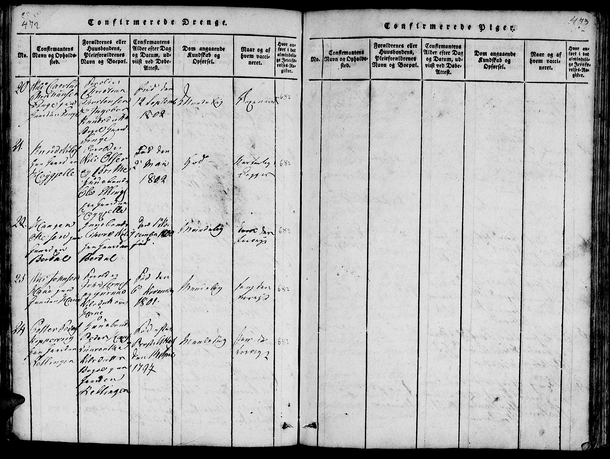 Ministerialprotokoller, klokkerbøker og fødselsregistre - Møre og Romsdal, AV/SAT-A-1454/519/L0260: Parish register (copy) no. 519C01, 1817-1829, p. 472-473