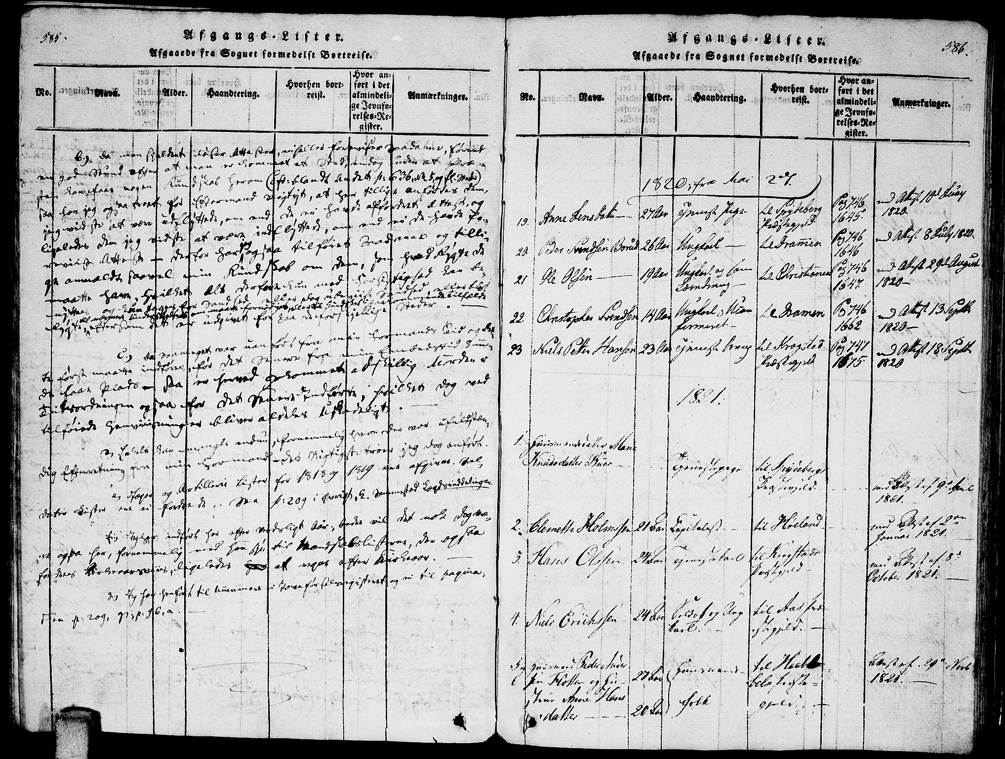 Enebakk prestekontor Kirkebøker, SAO/A-10171c/F/Fa/L0005: Parish register (official) no. I 5, 1790-1825, p. 585-586