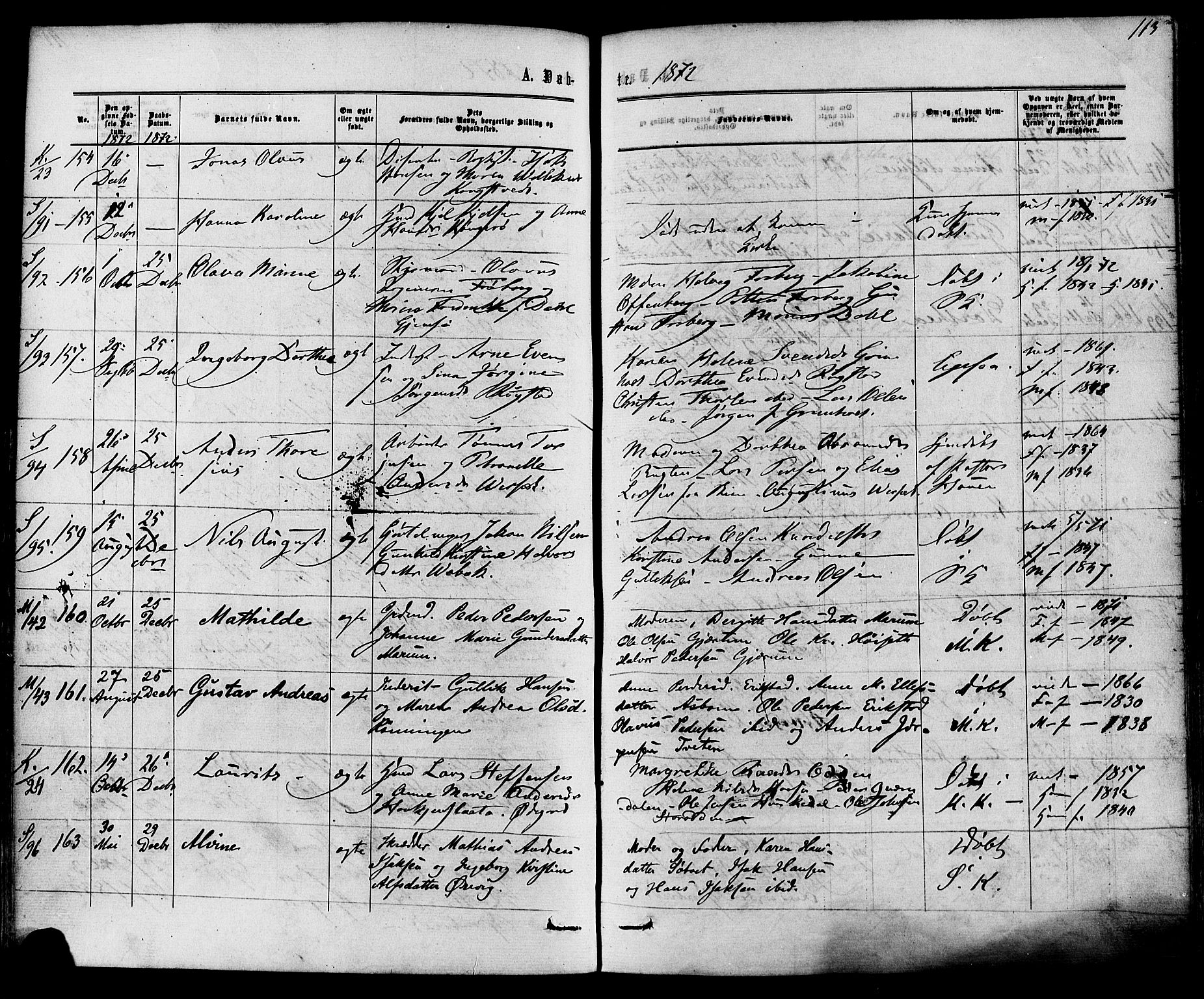 Solum kirkebøker, SAKO/A-306/F/Fa/L0008: Parish register (official) no. I 8, 1865-1876, p. 113