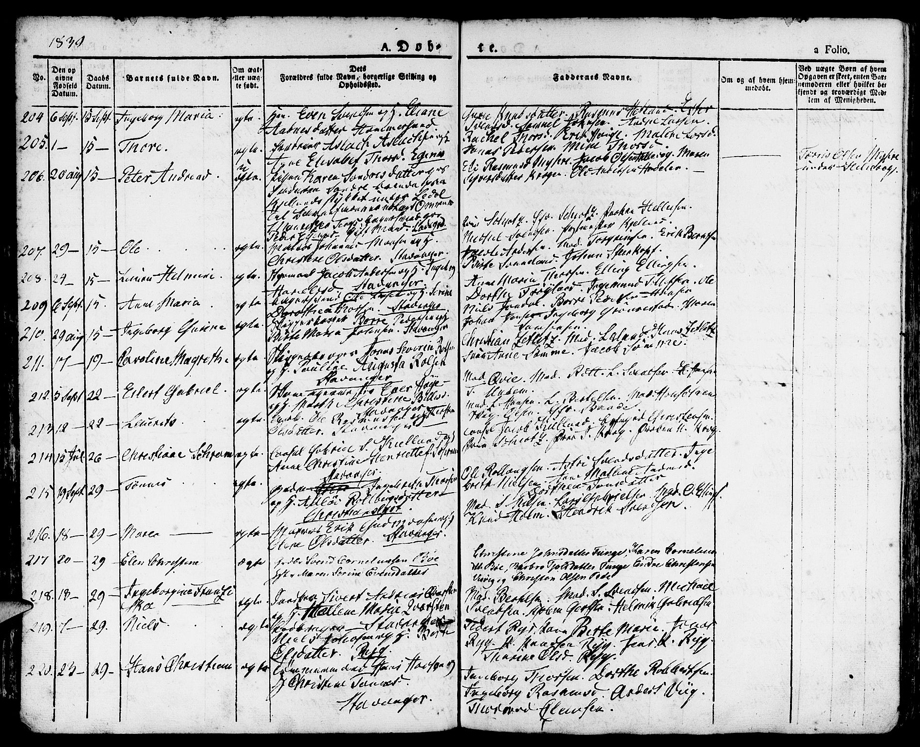 Domkirken sokneprestkontor, AV/SAST-A-101812/001/30/30BA/L0011: Parish register (official) no. A 11, 1832-1856