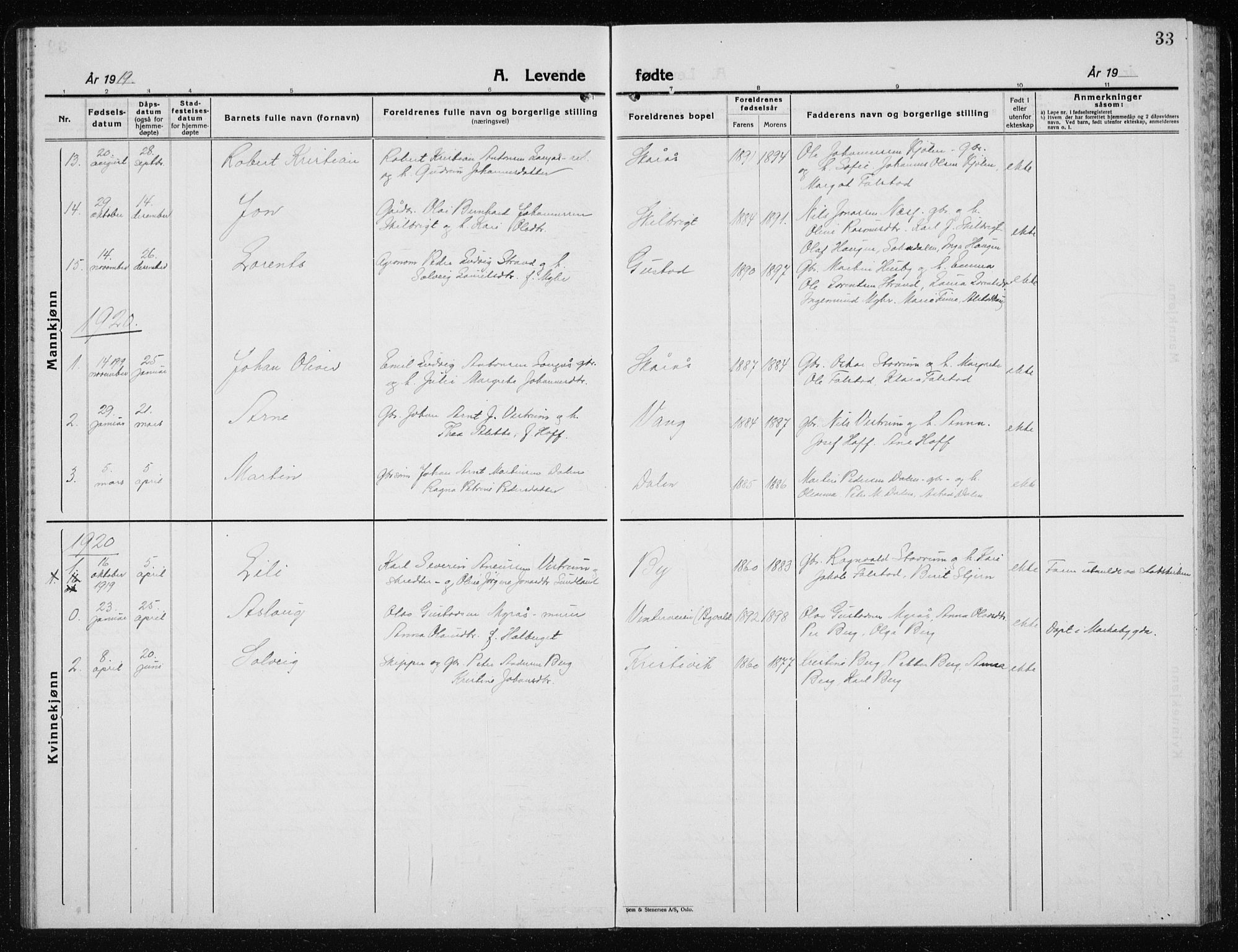 Ministerialprotokoller, klokkerbøker og fødselsregistre - Nord-Trøndelag, SAT/A-1458/719/L0180: Parish register (copy) no. 719C01, 1878-1940, p. 33