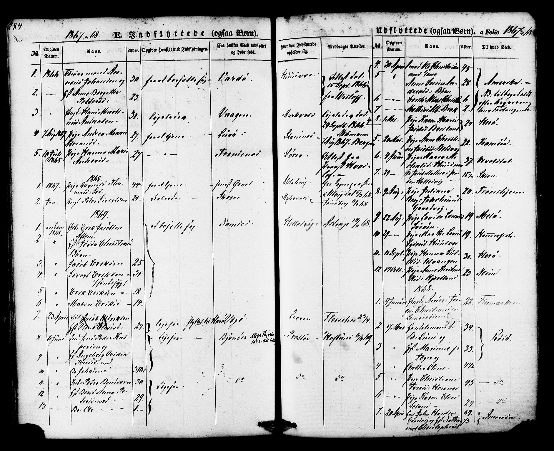 Ministerialprotokoller, klokkerbøker og fødselsregistre - Nordland, AV/SAT-A-1459/830/L0448: Parish register (official) no. 830A12, 1855-1878, p. 284