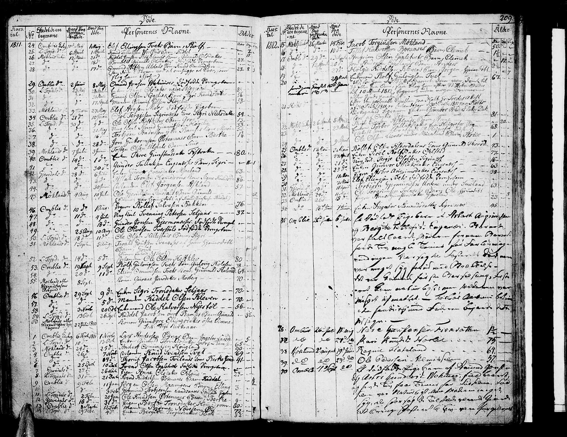 Åmli sokneprestkontor, AV/SAK-1111-0050/F/Fa/Fac/L0005: Parish register (official) no. A 5, 1796-1816, p. 209