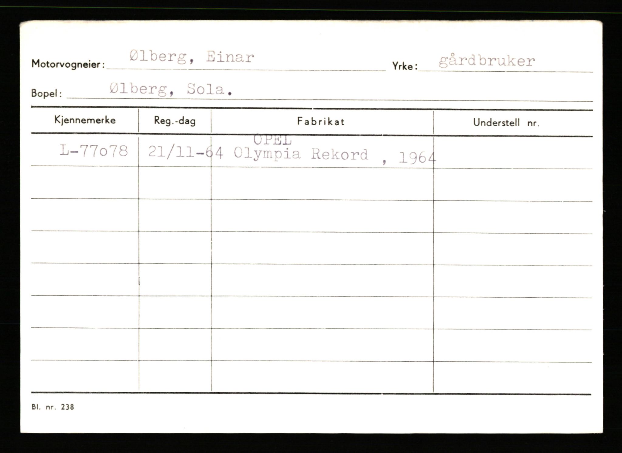 Stavanger trafikkstasjon, SAST/A-101942/0/H/L0044: Øksna - Åmo, 1930-1971, p. 167