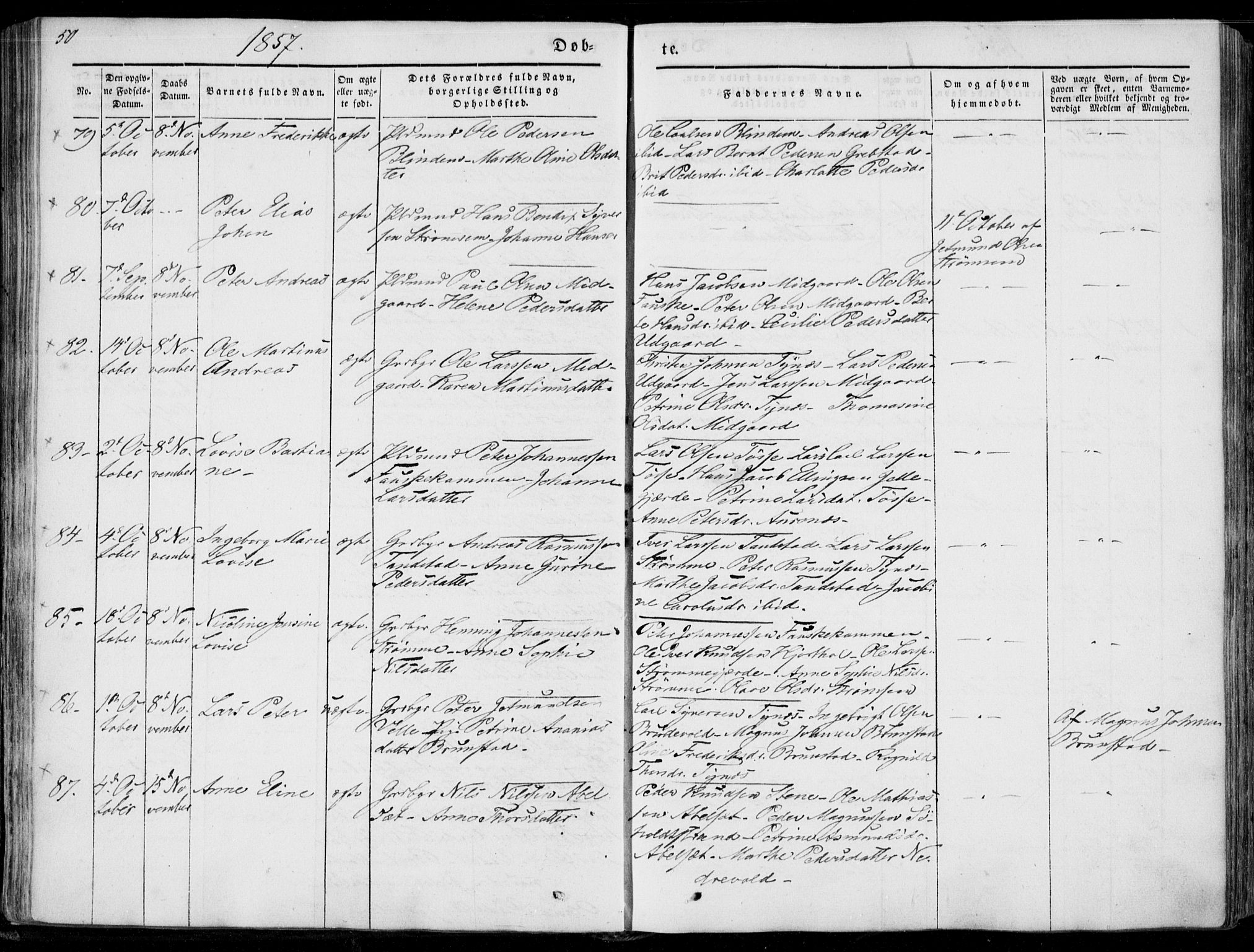 Ministerialprotokoller, klokkerbøker og fødselsregistre - Møre og Romsdal, AV/SAT-A-1454/522/L0313: Parish register (official) no. 522A08, 1852-1862, p. 50