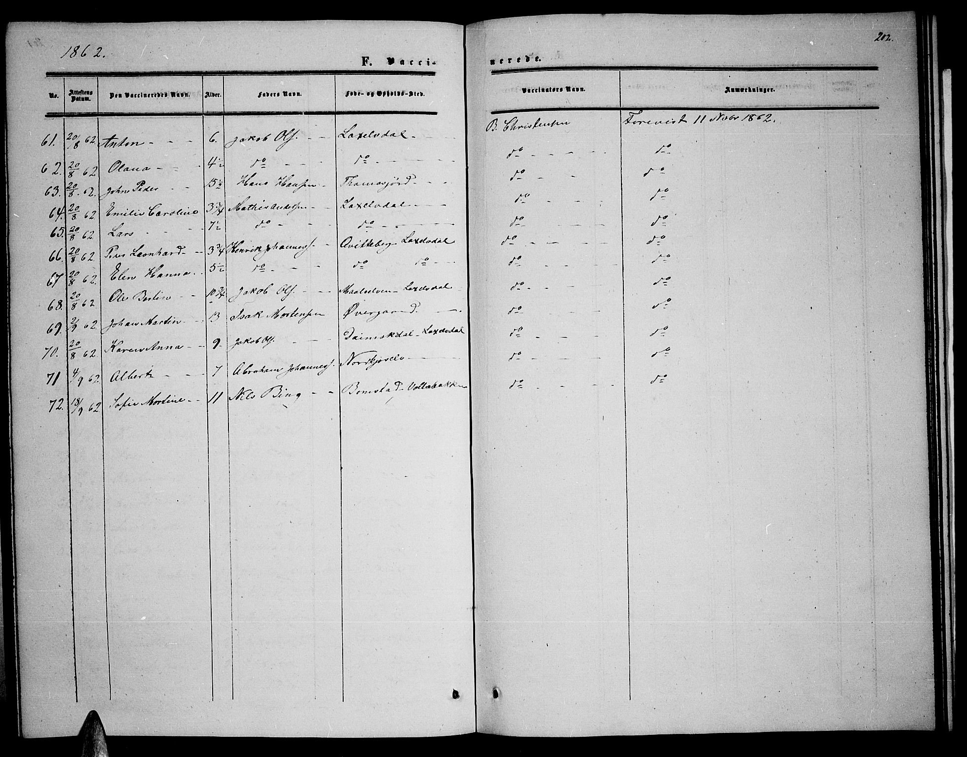 Balsfjord sokneprestembete, SATØ/S-1303/G/Ga/L0005klokker: Parish register (copy) no. 5, 1856-1862, p. 202