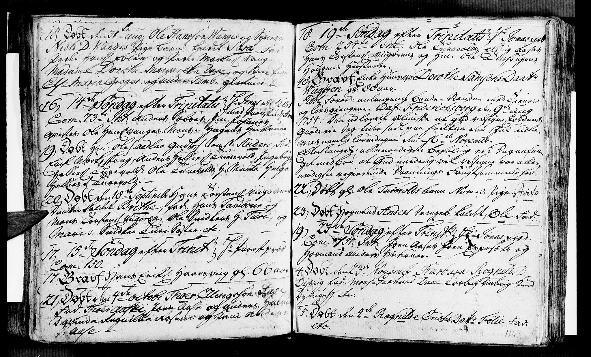 Vik sokneprestembete, AV/SAB-A-81501/H/Haa/Haaa/L0002: Parish register (official) no. A 2 / 1, 1740-1757, p. 114