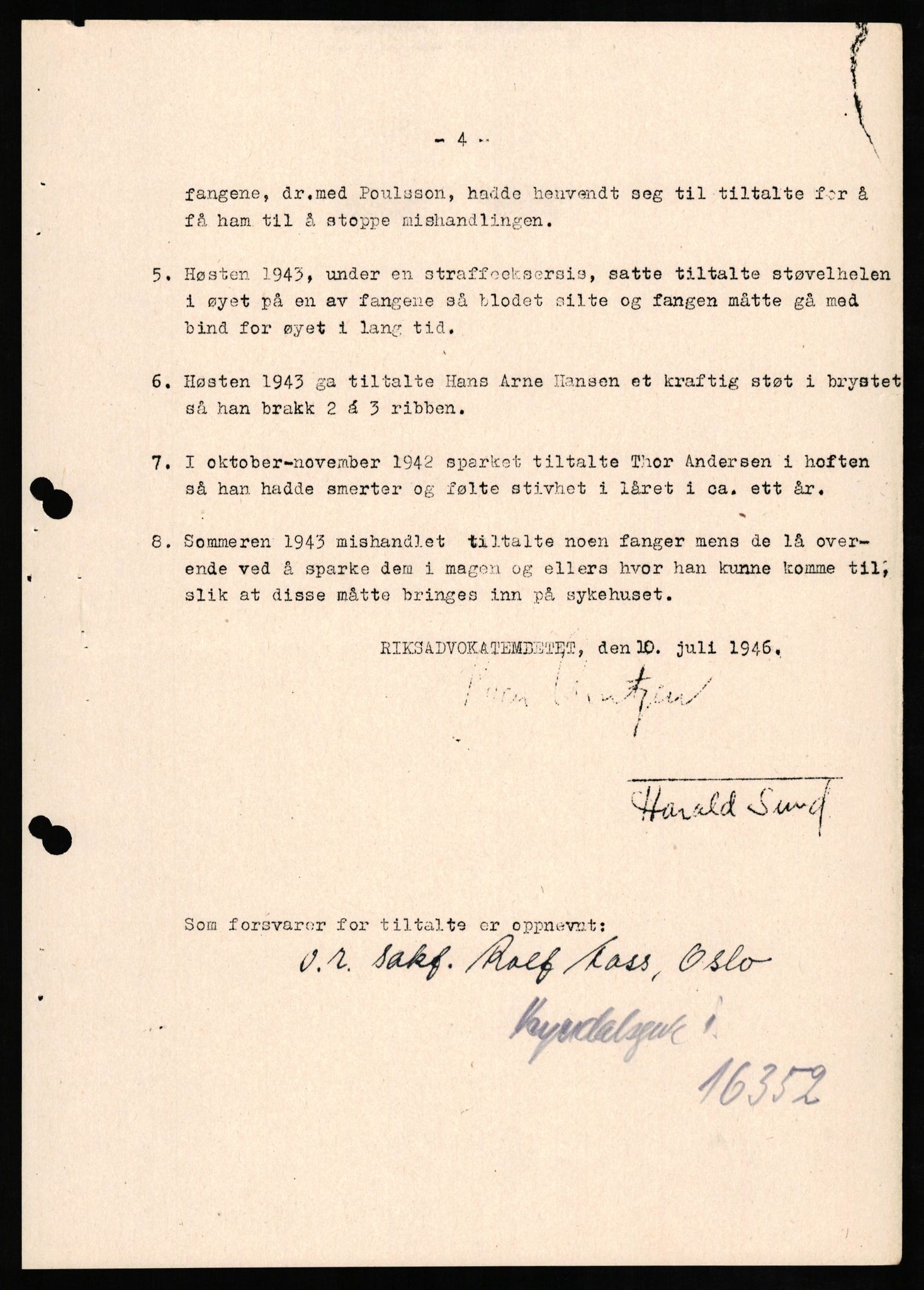 Forsvaret, Forsvarets overkommando II, AV/RA-RAFA-3915/D/Db/L0012: CI Questionaires. Tyske okkupasjonsstyrker i Norge. Tyskere., 1945-1946, p. 232