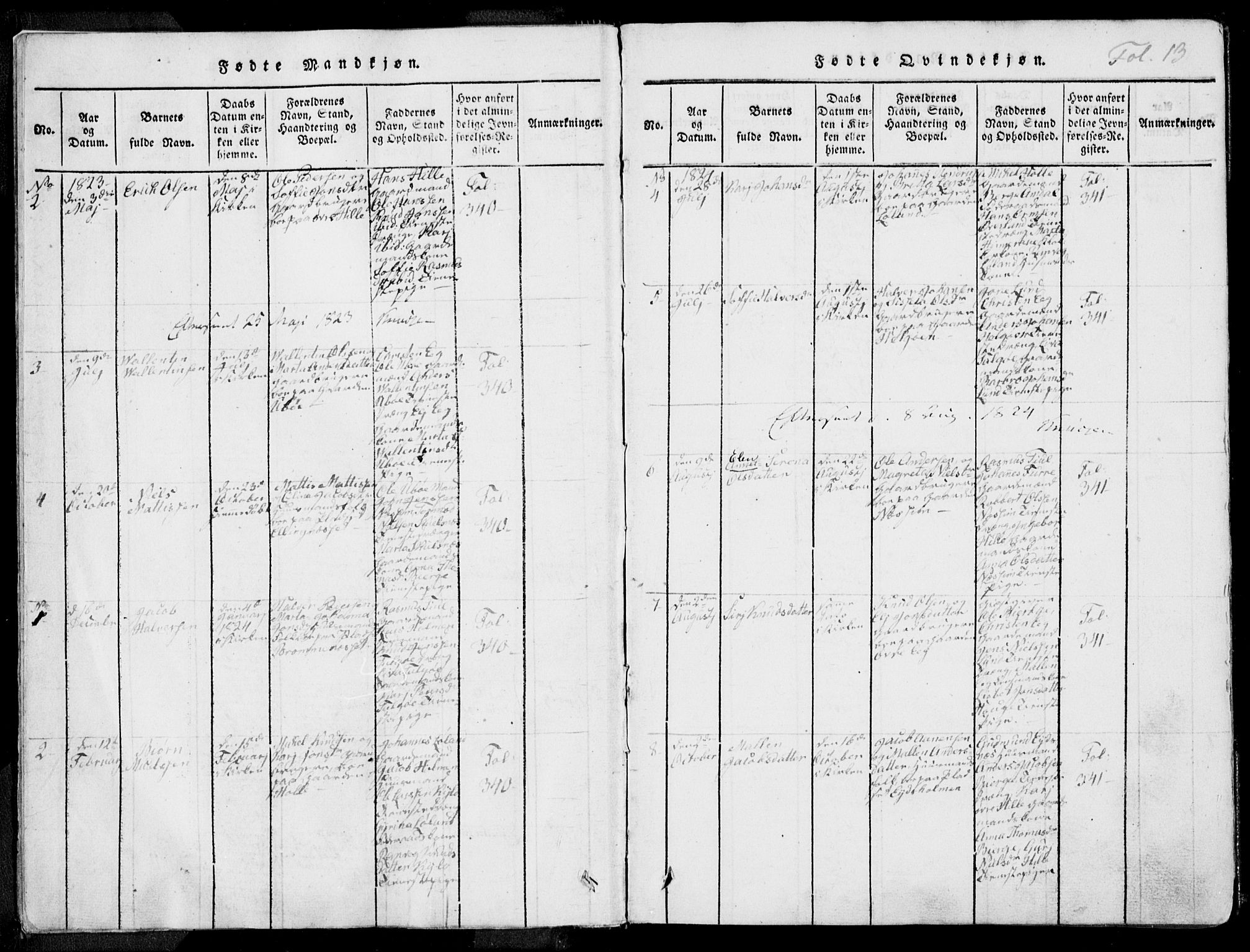 Nedstrand sokneprestkontor, AV/SAST-A-101841/01/IV: Parish register (official) no. A 7, 1816-1870, p. 13