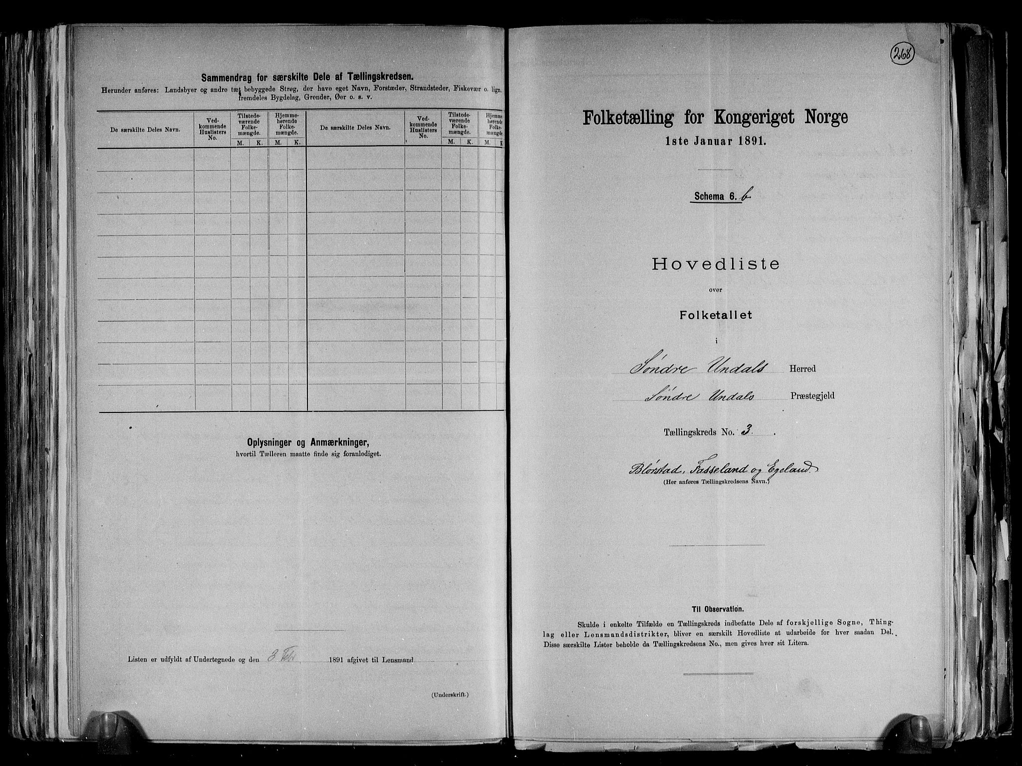 RA, 1891 census for 1029 Sør-Audnedal, 1891, p. 14