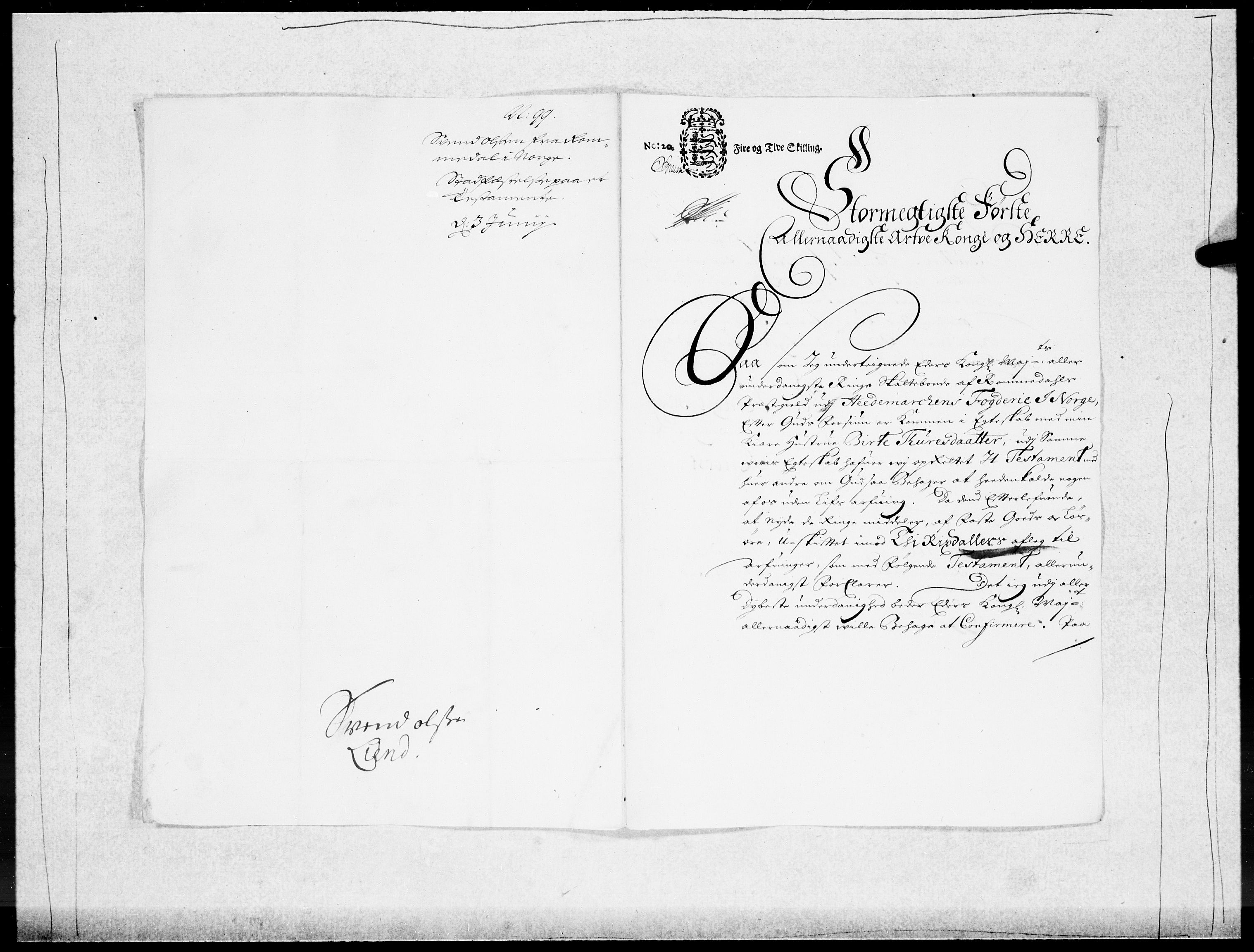 Danske Kanselli 1572-1799, RA/EA-3023/F/Fc/Fcc/Fcca/L0048: Norske innlegg 1572-1799, 1697-1699, p. 415