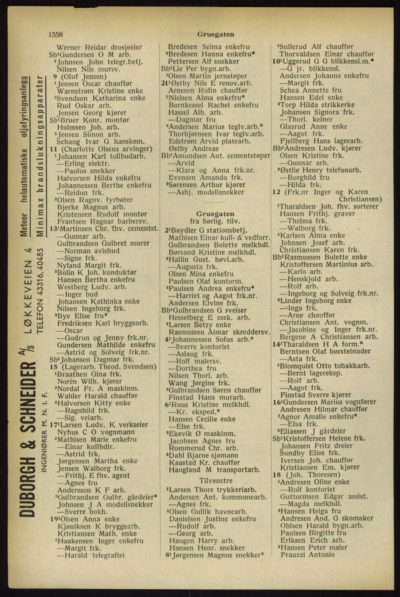 Kristiania/Oslo adressebok, PUBL/-, 1933, p. 1558