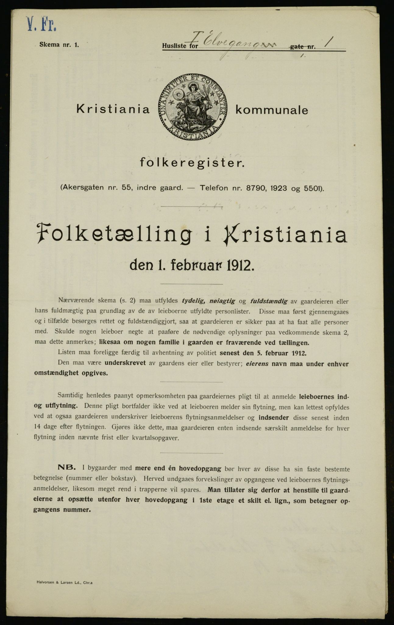 OBA, Municipal Census 1912 for Kristiania, 1912, p. 20815