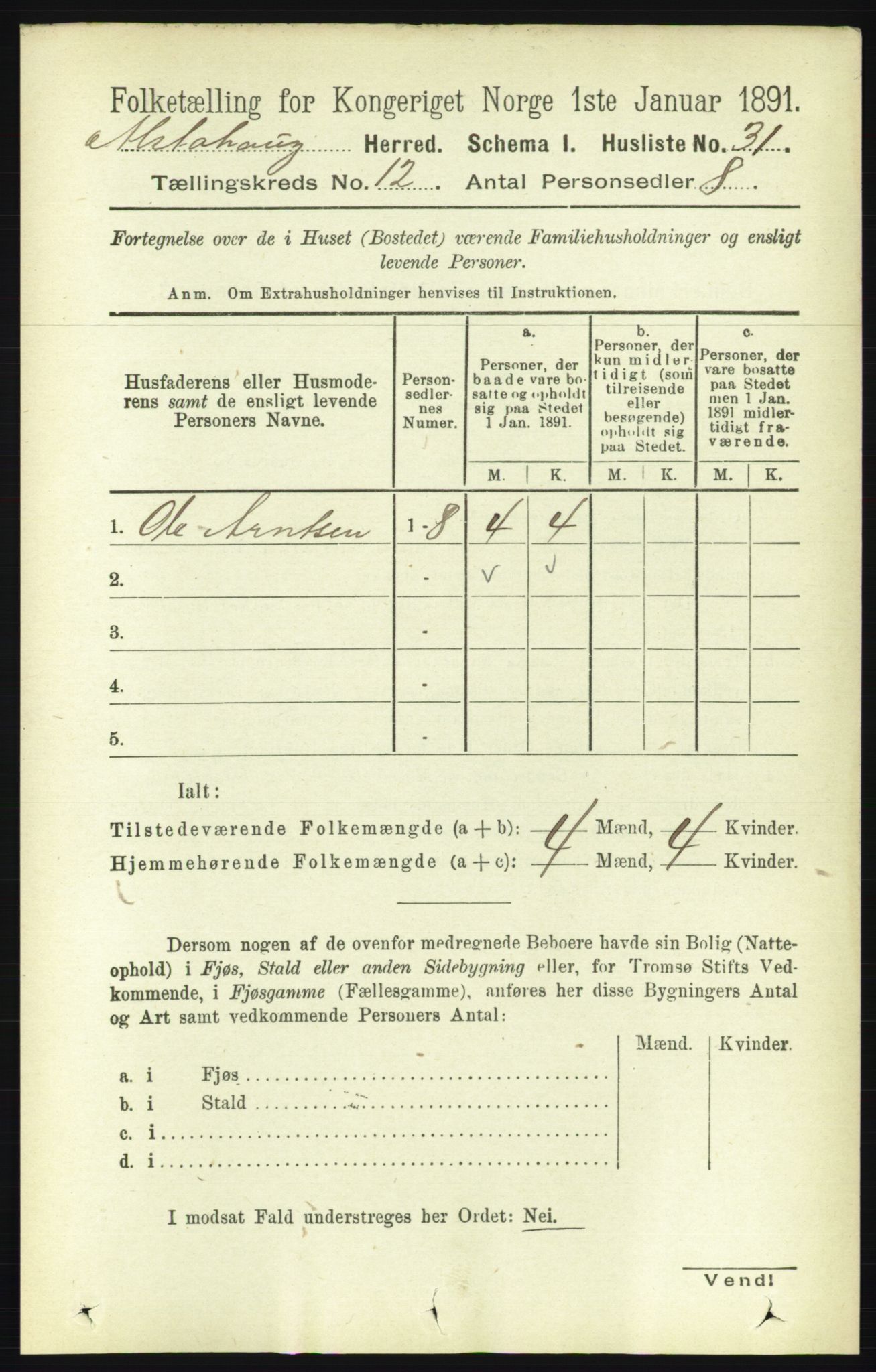 RA, 1891 census for 1820 Alstahaug, 1891, p. 4252