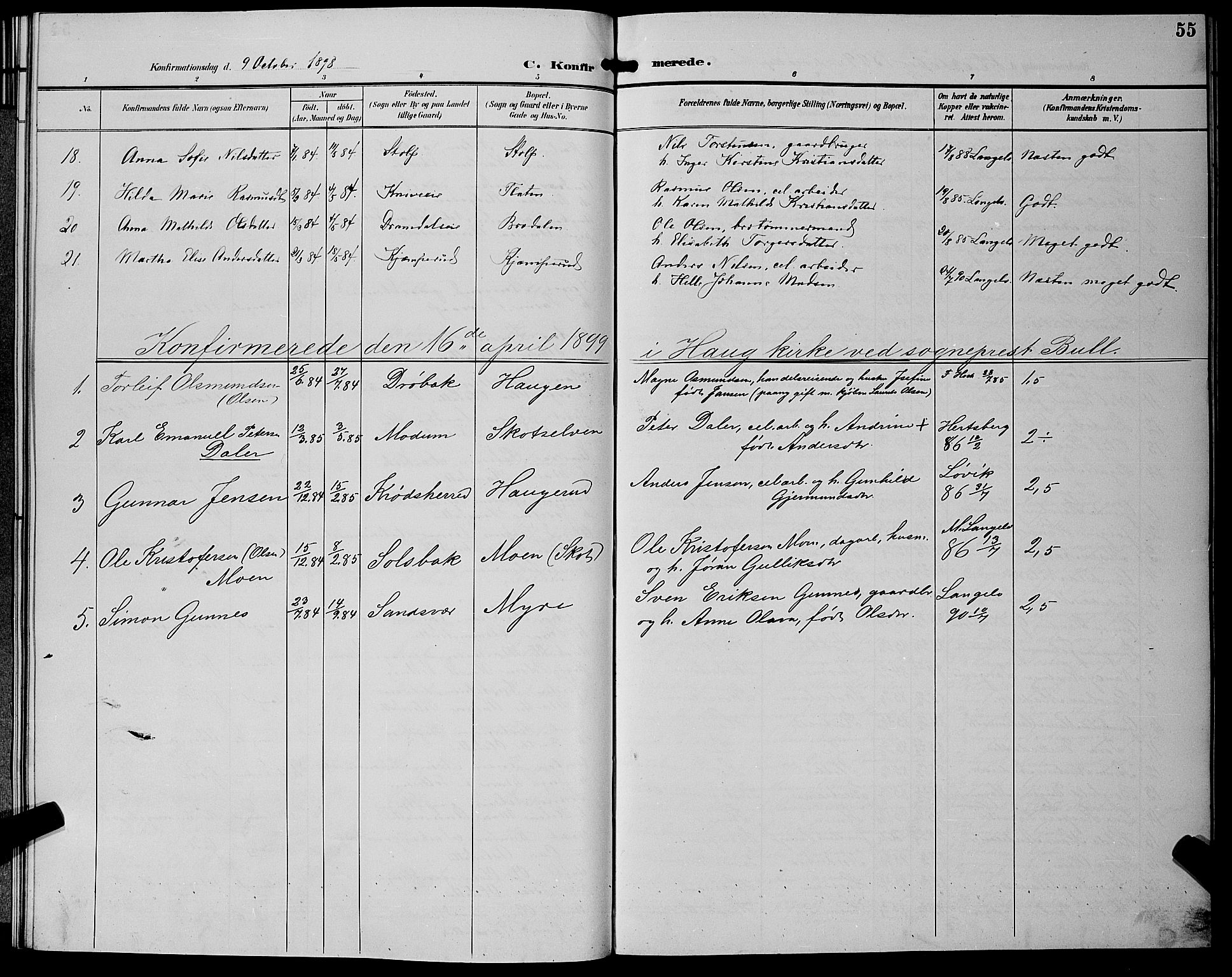 Eiker kirkebøker, AV/SAKO-A-4/G/Gb/L0004: Parish register (copy) no. II 4, 1894-1900, p. 55