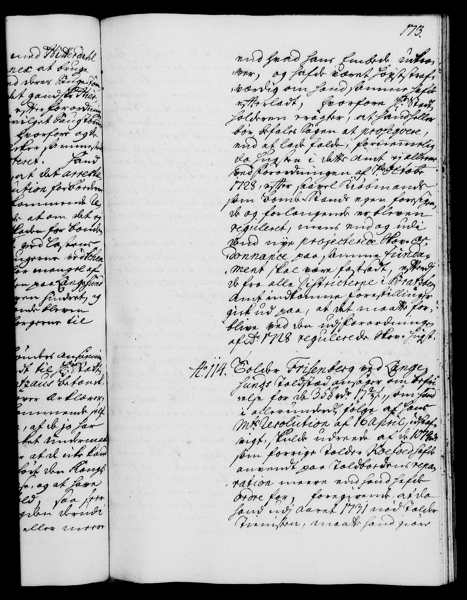 Rentekammeret, Kammerkanselliet, AV/RA-EA-3111/G/Gh/Gha/L0017: Norsk ekstraktmemorialprotokoll (merket RK 53.62), 1735, p. 173