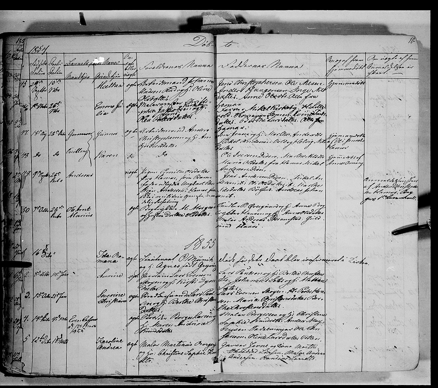 Vang prestekontor, Hedmark, SAH/PREST-008/H/Ha/Haa/L0011: Parish register (official) no. 11, 1852-1877, p. 10