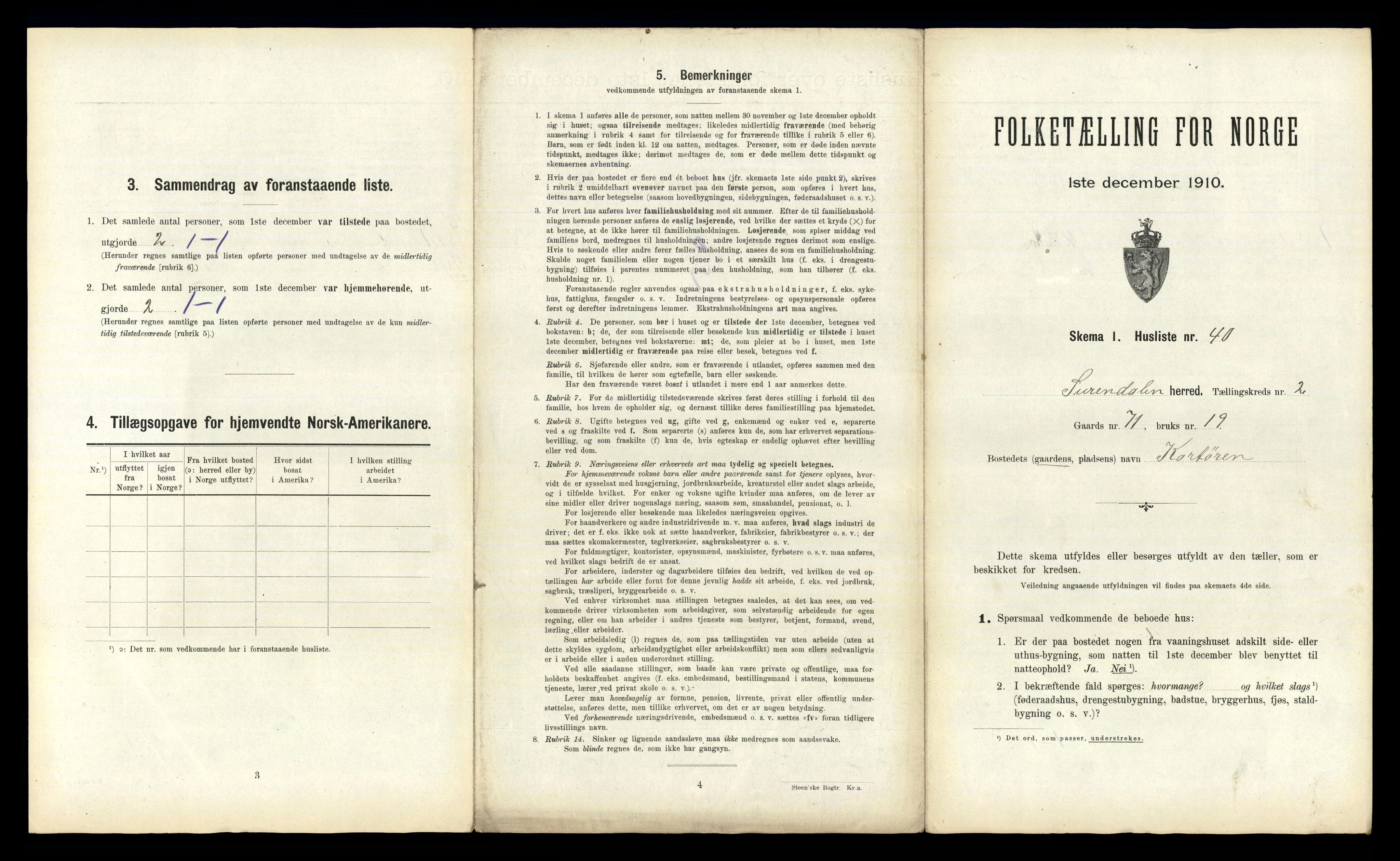 RA, 1910 census for Surnadal, 1910, p. 187