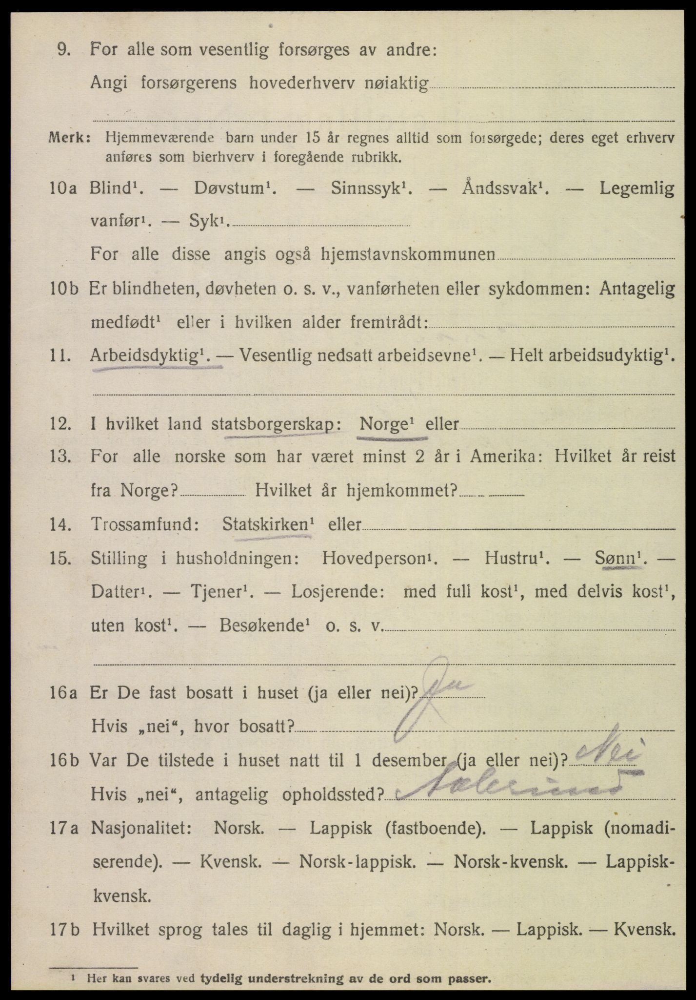 SAT, 1920 census for Alstahaug, 1920, p. 2842