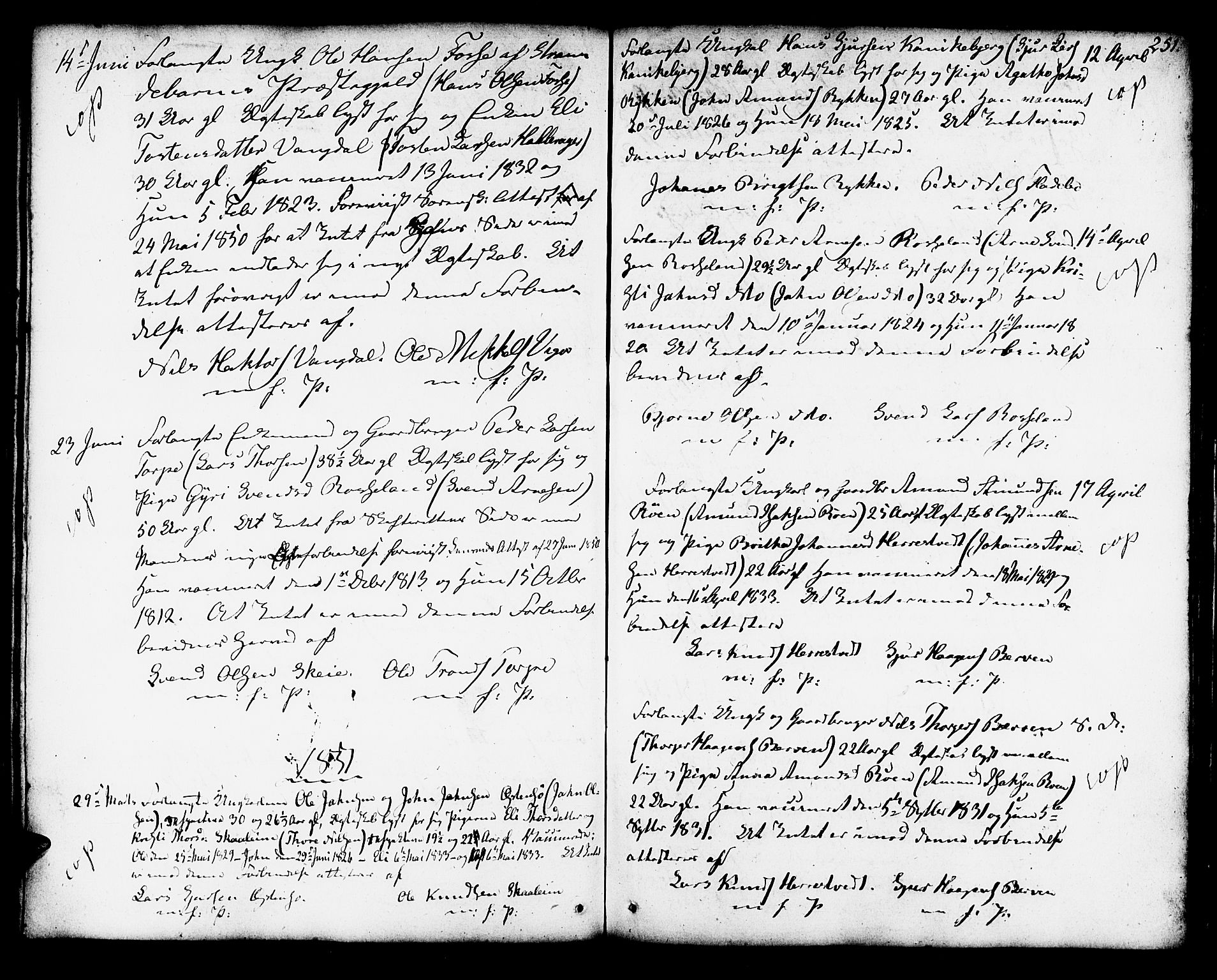 Kvam sokneprestembete, SAB/A-76201/H/Haa: Parish register (official) no. A 5, 1796-1832, p. 251