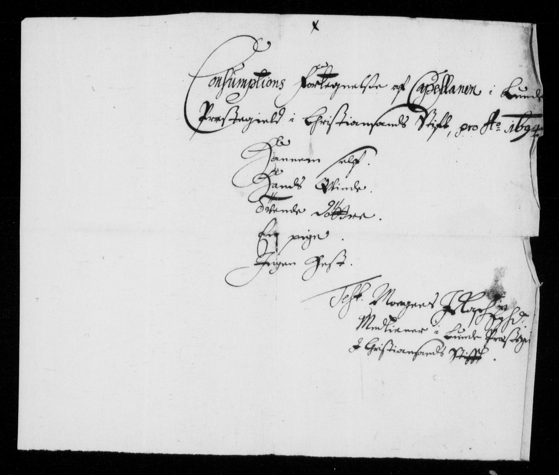 Rentekammeret inntil 1814, Reviderte regnskaper, Fogderegnskap, AV/RA-EA-4092/R46/L2728: Fogderegnskap Jæren og Dalane, 1694-1696, p. 154