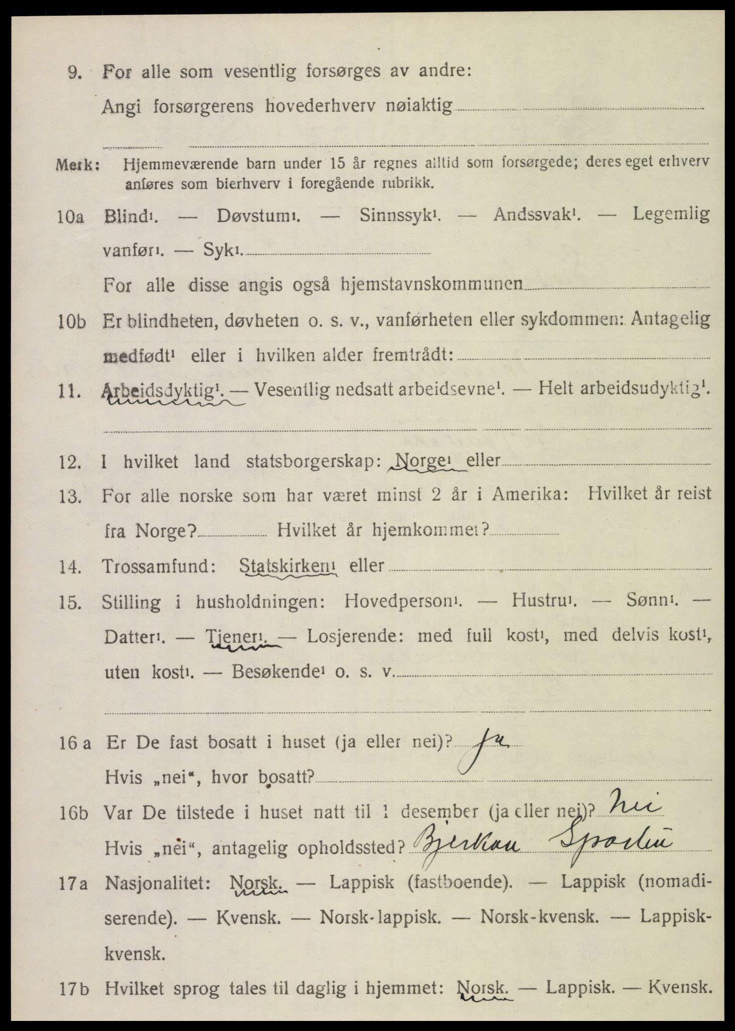 SAT, 1920 census for Sparbu, 1920, p. 4776
