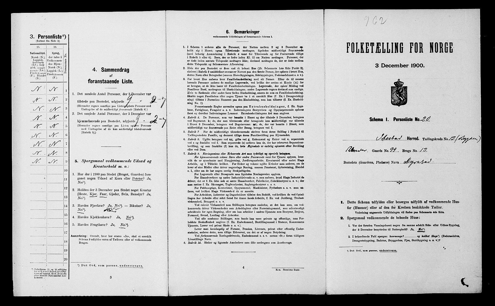 SATØ, 1900 census for Ibestad, 1900, p. 1693