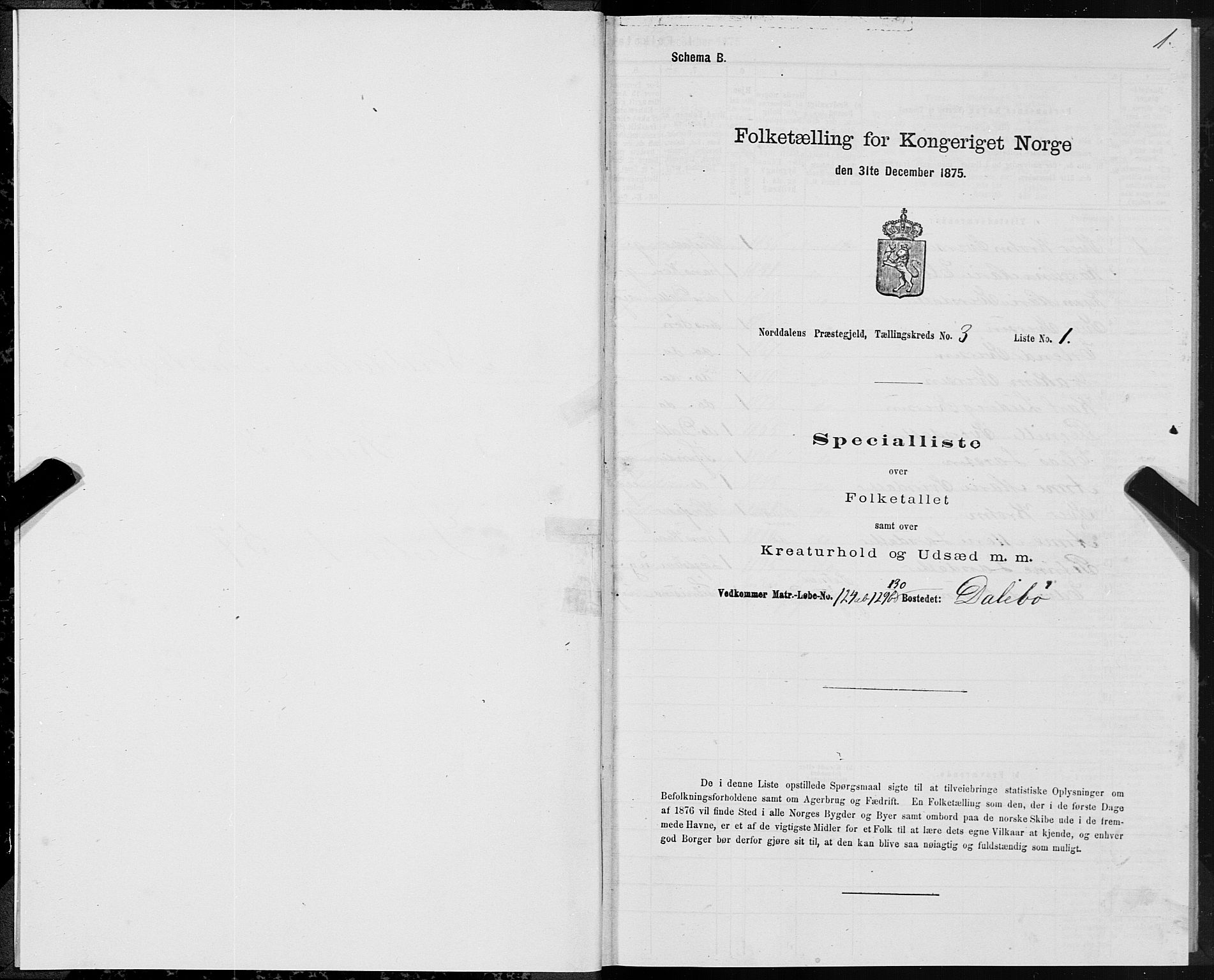 SAT, 1875 census for 1524P Norddal, 1875, p. 2001