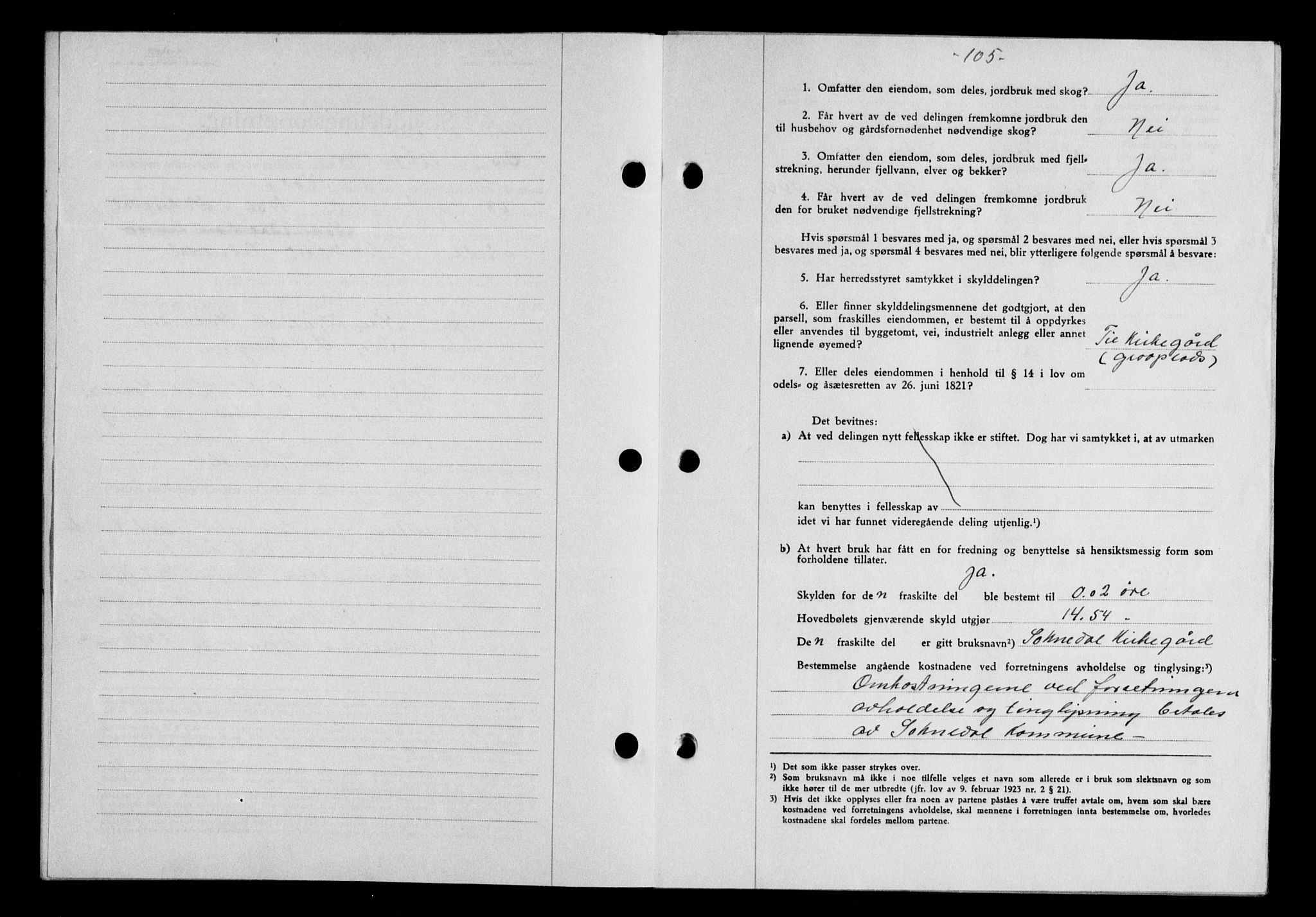 Gauldal sorenskriveri, SAT/A-0014/1/2/2C/L0058: Mortgage book no. 63, 1944-1945, Diary no: : 816/1944