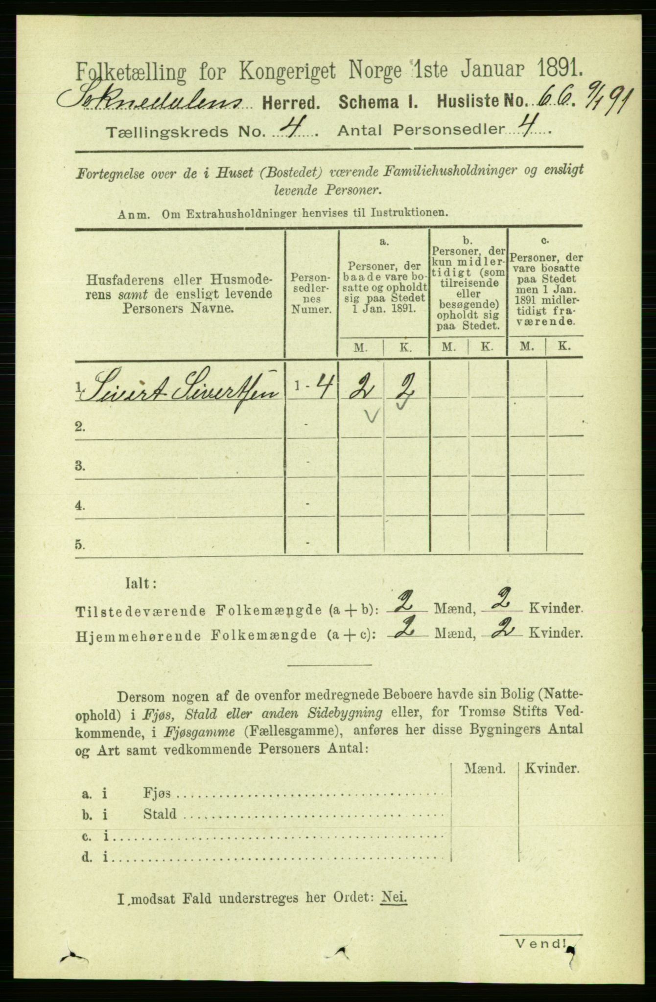 RA, 1891 census for 1649 Soknedal, 1891, p. 1591