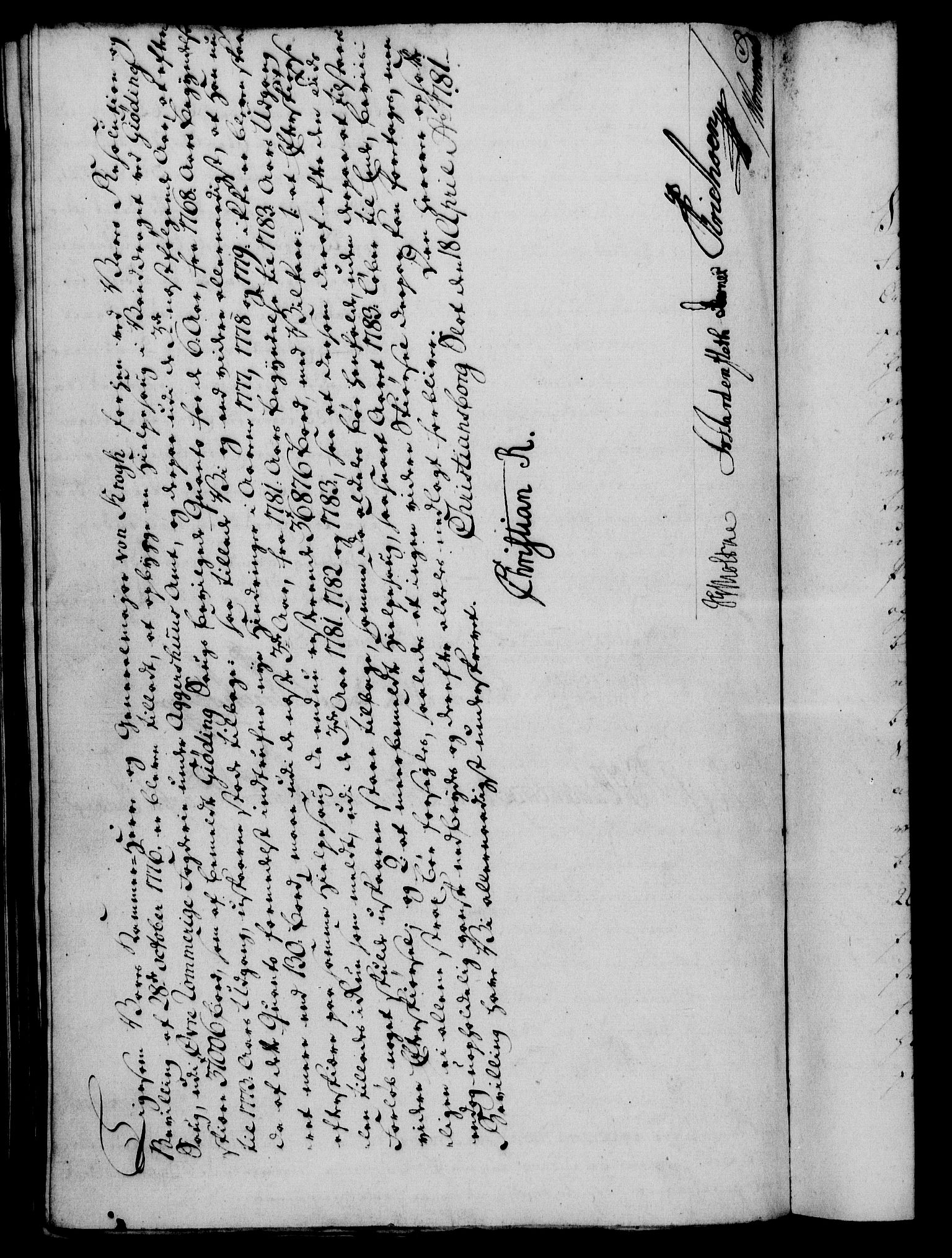 Rentekammeret, Kammerkanselliet, RA/EA-3111/G/Gf/Gfa/L0063: Norsk relasjons- og resolusjonsprotokoll (merket RK 52.63), 1781, p. 413